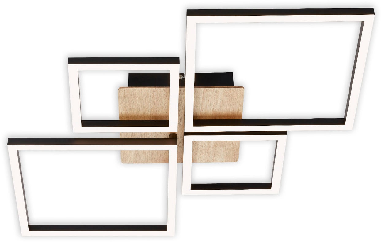 Briloner Leuchten LED Deckenleuchte »3128014 FRAME«, Leuchtmittel LED-Board | LED fest integriert, Deckenlampe, 75x47x7,3cm, Schwarz, 48W, Wohnzimmer, Schlafzimmer