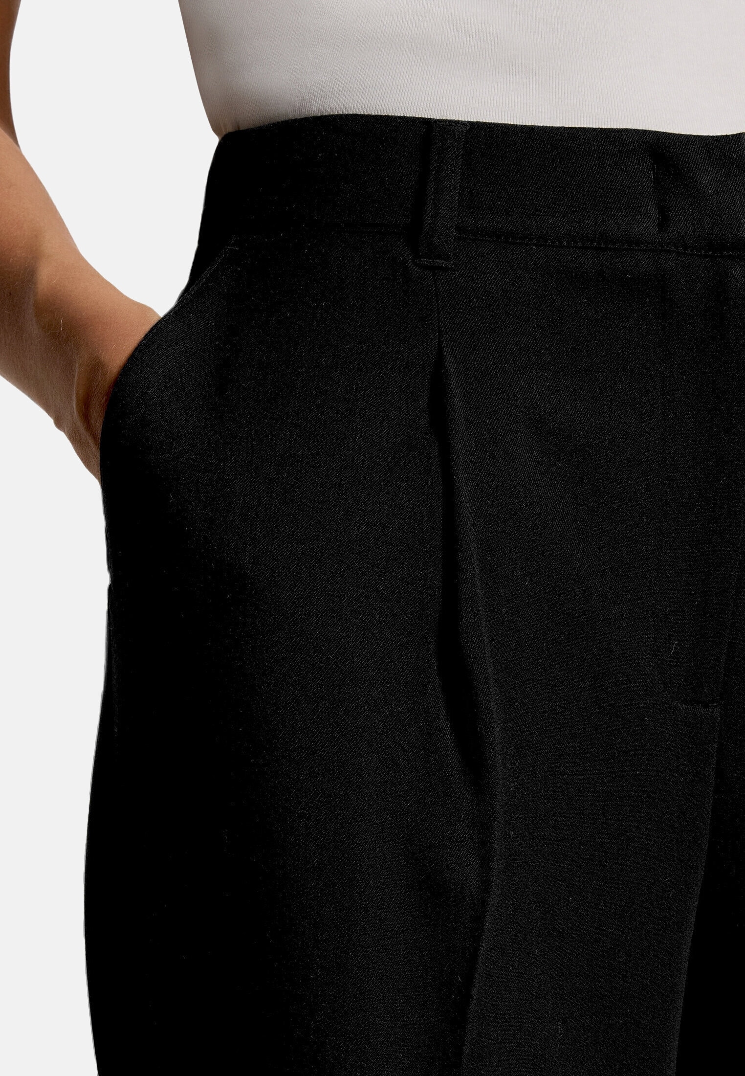 Zero Bügelfaltenhose »Damen mit Bundfalten«  Bügelfalte