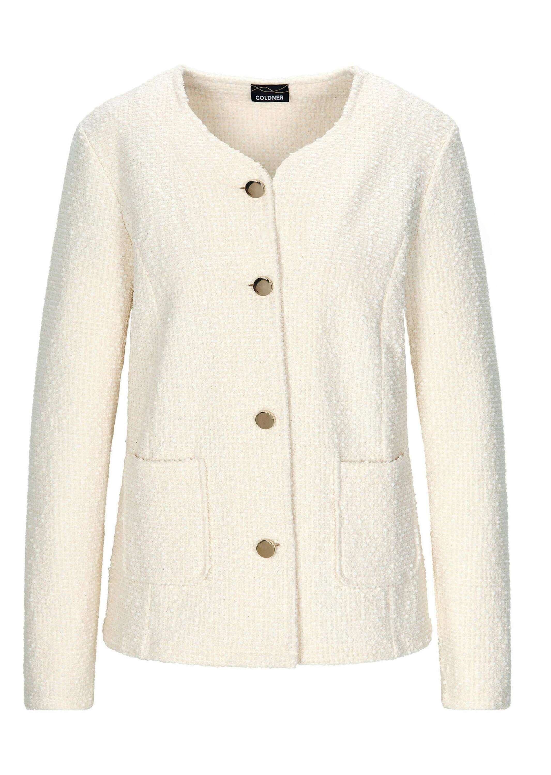 GOLDNER Jackenblazer "Baumwollblazer mit Glanzdetails" Passformnähte günstig online kaufen