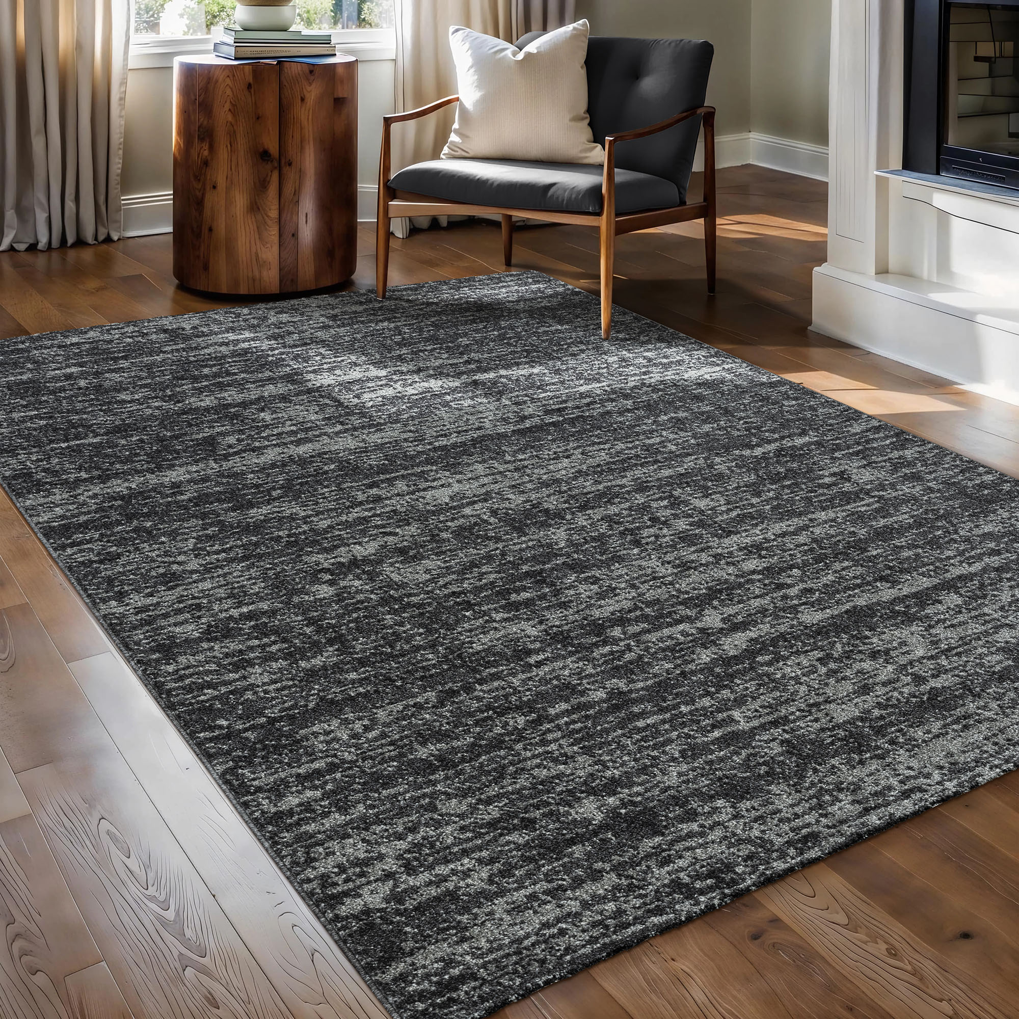 Sanat Teppich "Oslo, auch als Läufer und in Rund" rechteckig 10 mm Höhe meliert robuster Kurzflor, Wohnzimmer, Schlafzimmer, auch als Läufer