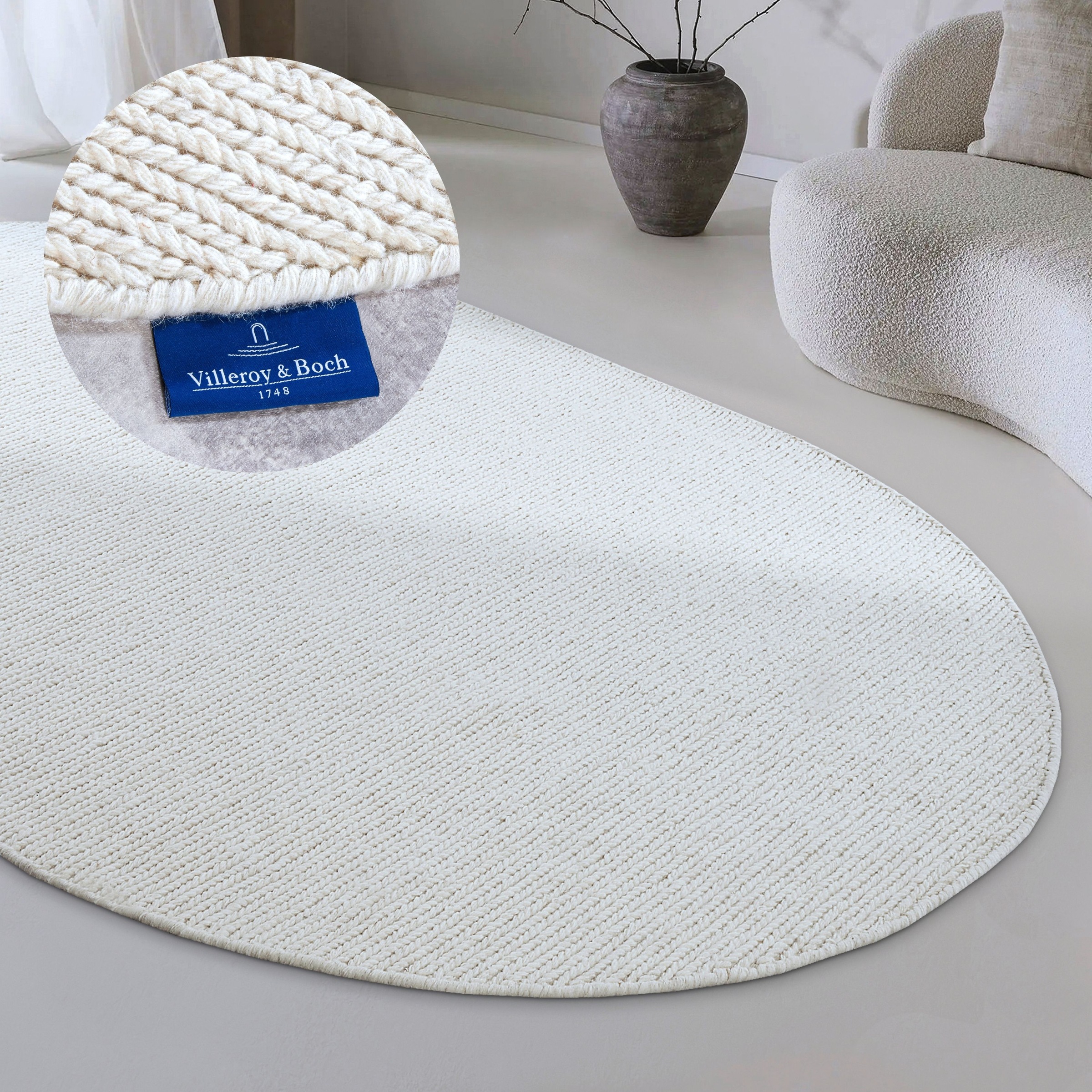 Villeroy & Boch Wollteppich "Francois" rechteckig 7 mm Höhe in rund, oval, Läufer, handgewebt, Wolle, Wohnzimmer, Schlafzimmer