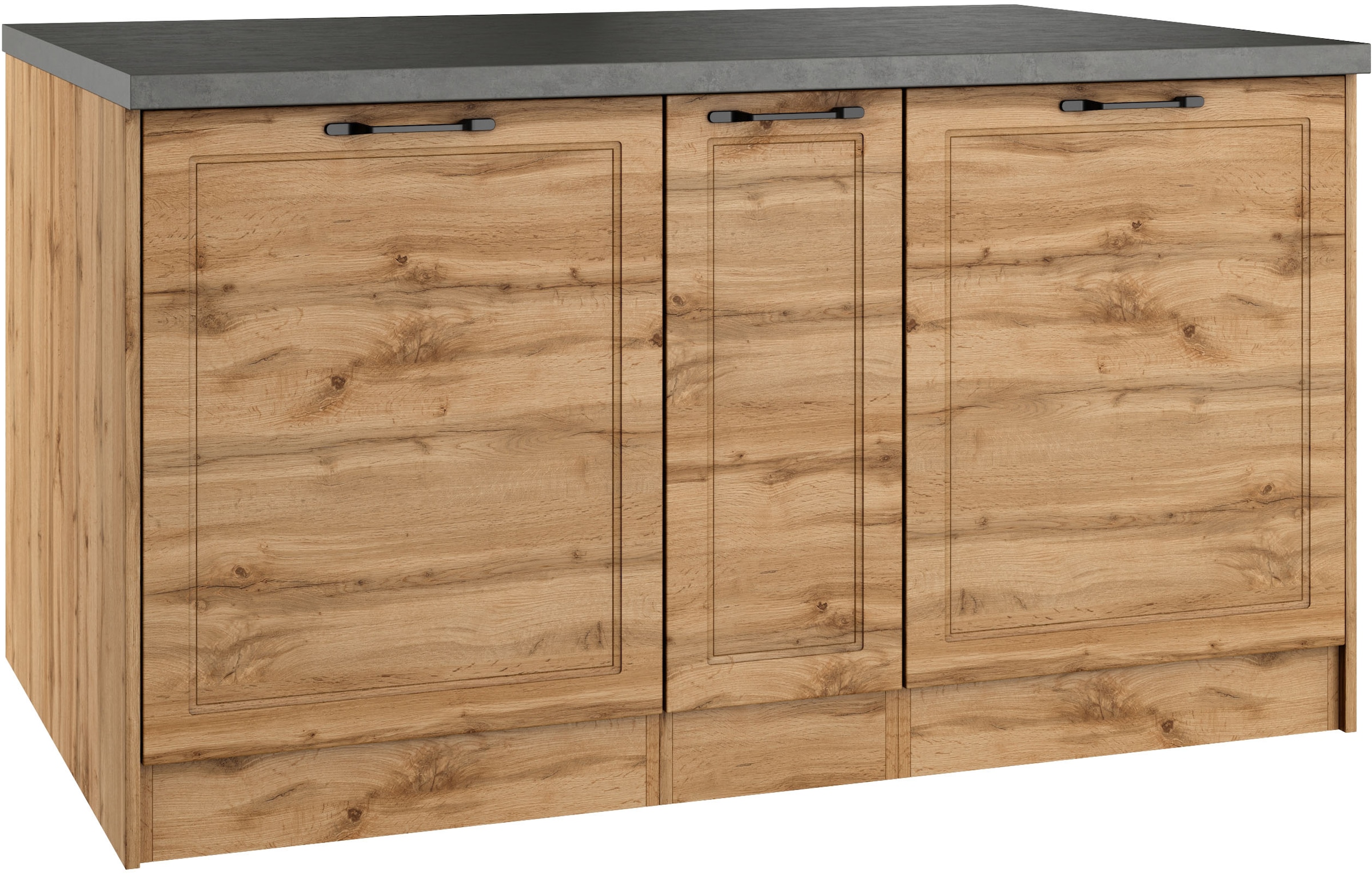 KOCHSTATION Kücheninsel »KS-Lani, Breite 153 cm, mit Flaschenregal«, MDF-Fronten, Arbeitsplatte 38mm stark
