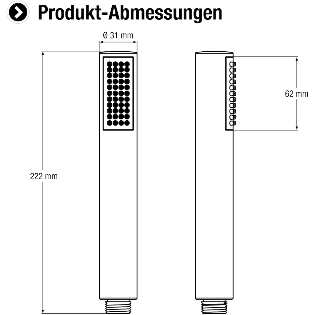 CORNAT Handbrause »Anti-Kalk - 60 x 32 mm Kopf-Größe - verchromt - 1 Strahlart«