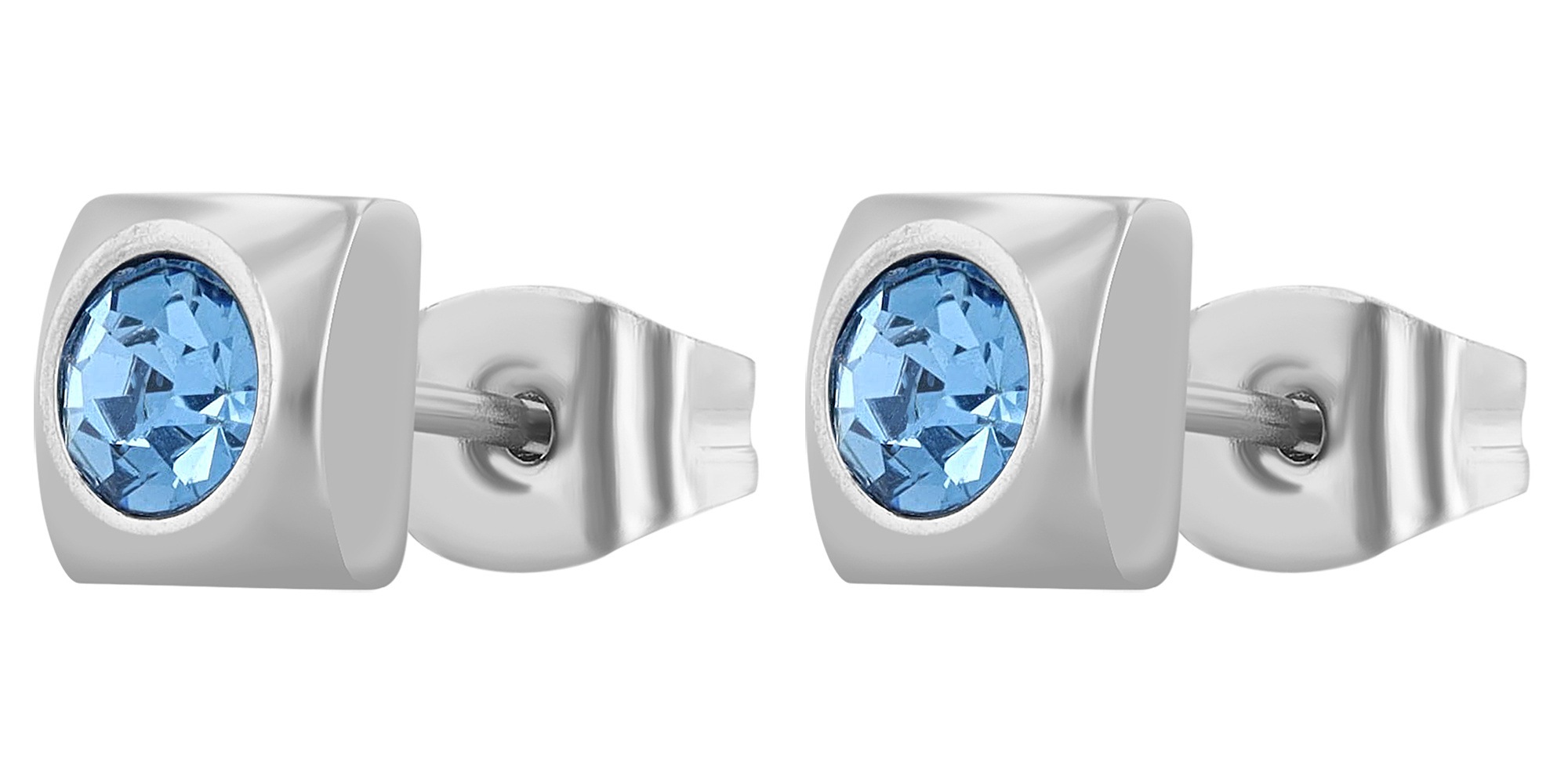 Adelia´s Paar Ohrhänger "Ohrringe – Ohrstecker aus Edelstahl mit Strass Steinchen" Geschenkidee: zeitlos und vielseitig