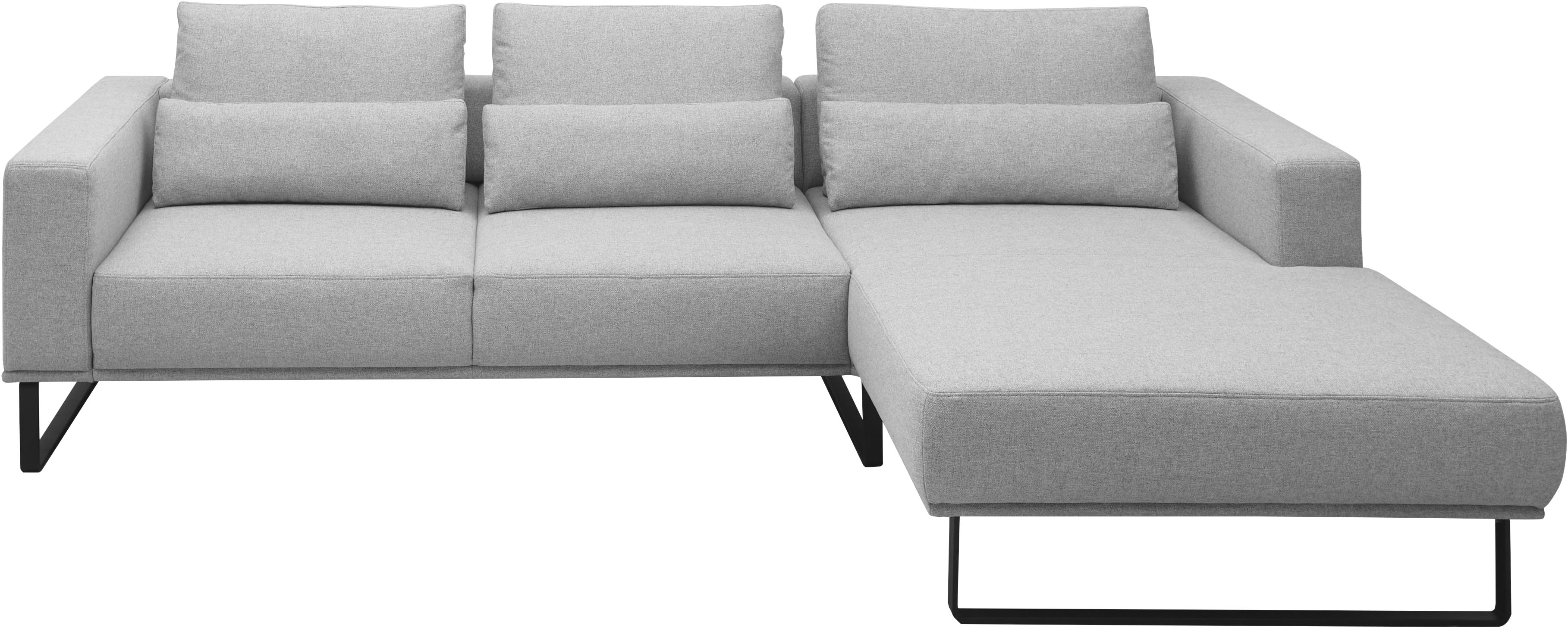 Musterring Ecksofa "JustB PM100" Mit schwarzen Metallkufen und 292 cm Breite - 6 Farben wählbar