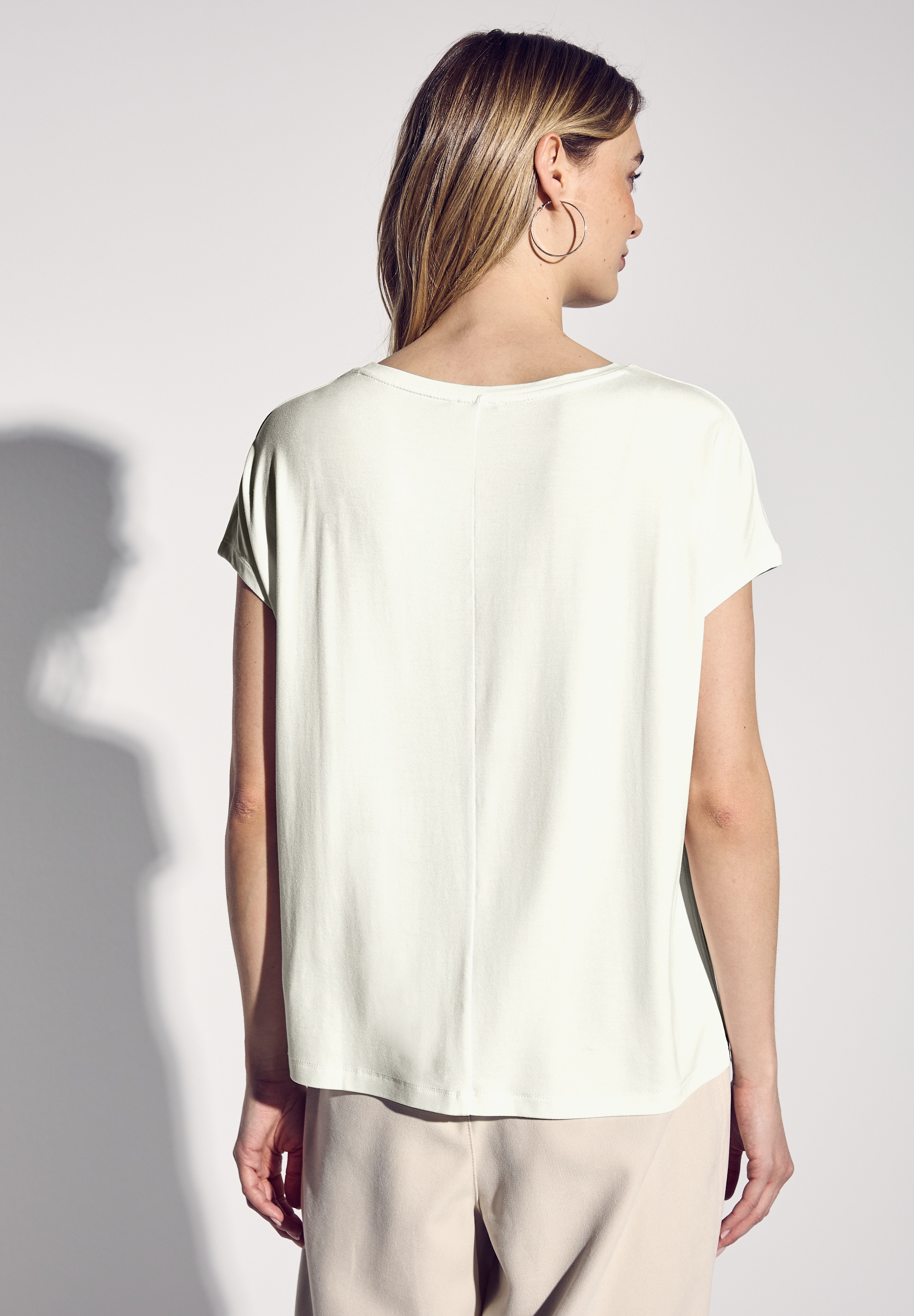 STREET ONE T-Shirt, aus softem Materialmix
