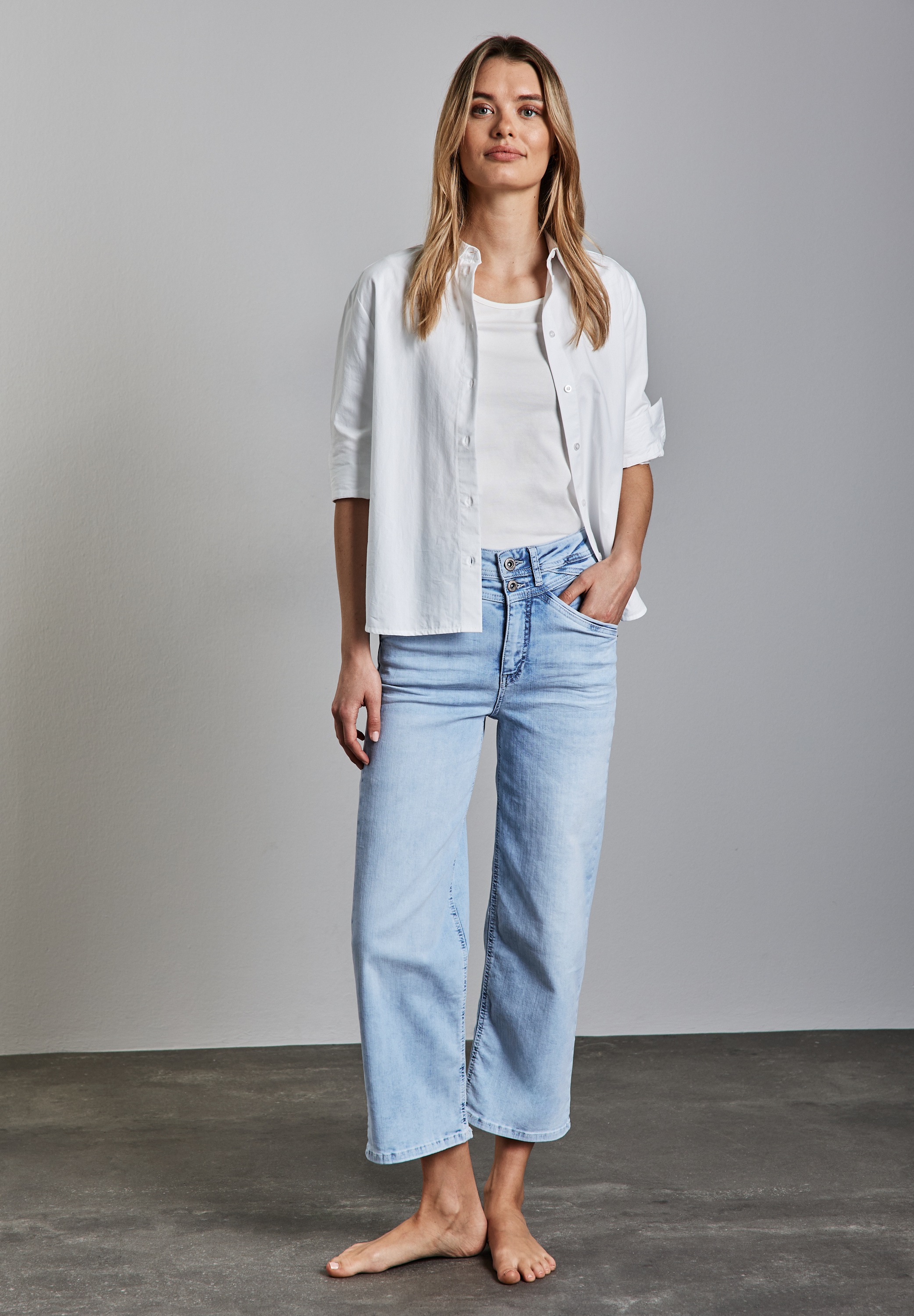 STREET ONE Loose-fit-Jeans, softer Materialmix