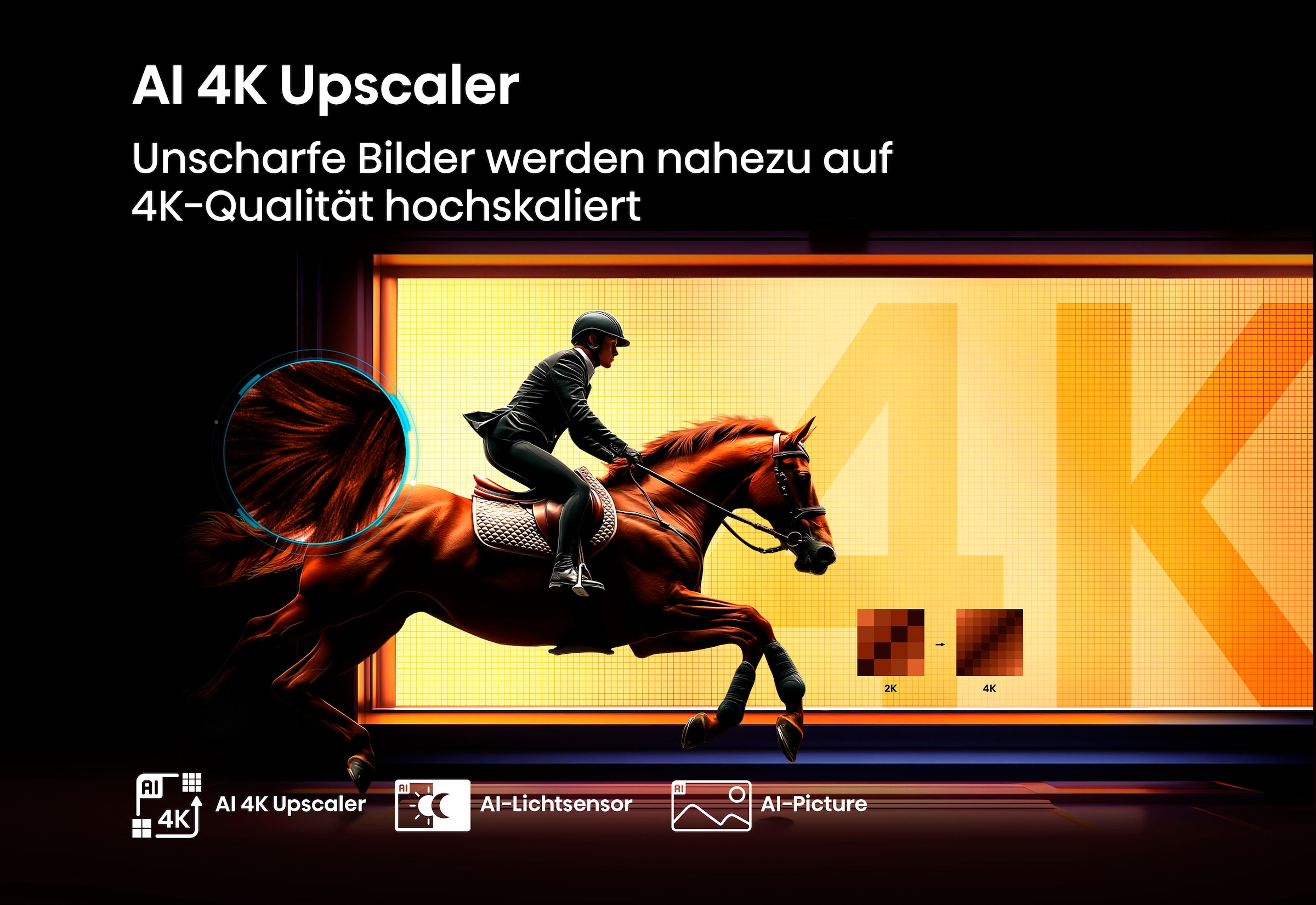 Hisense QLED-Fernseher »50E77Q«, 4K Ultra HD, Smart-TV, 4K UHD QLED