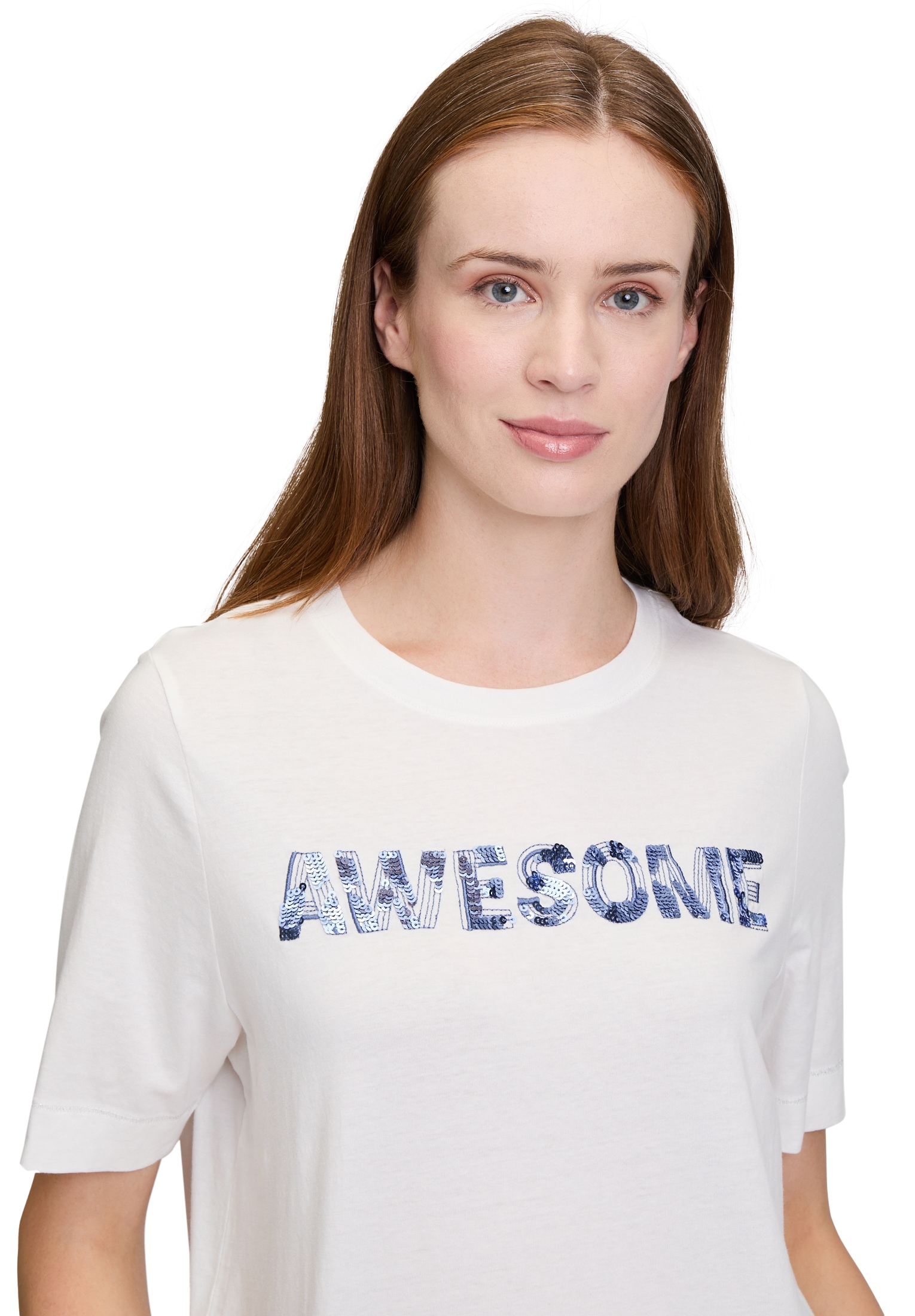 Cartoon Kurzarmshirt »Cartoon Damen Rundhals-Shirt kurzarm«, (1 tlg.), Pailletten