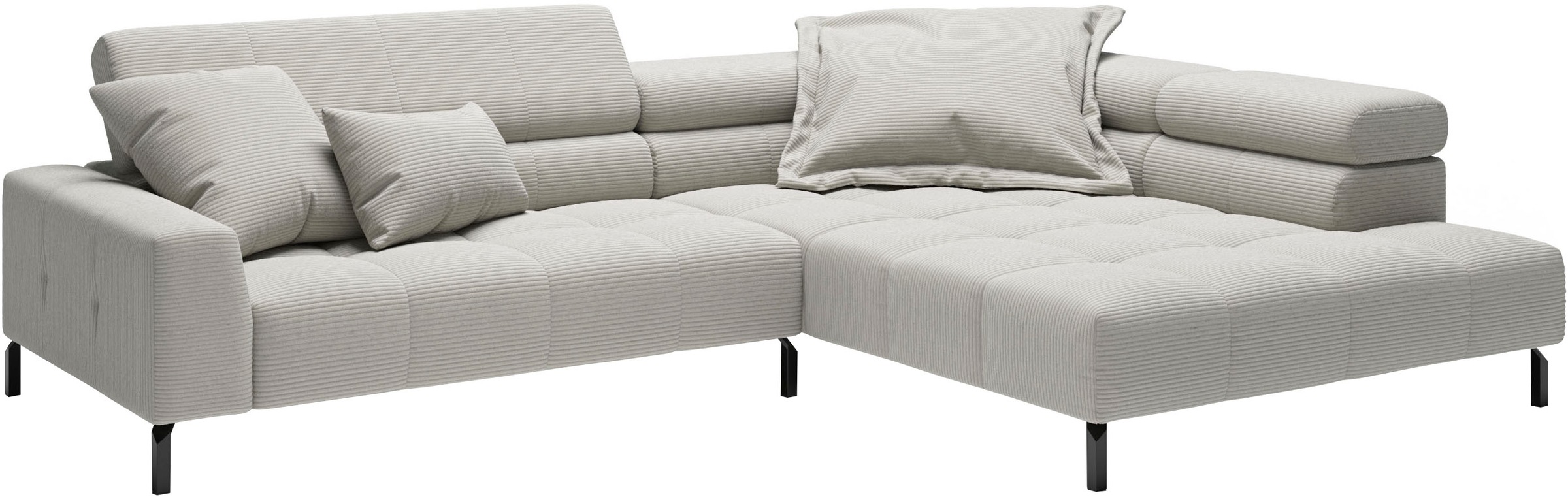 Places of Style Ecksofa »Cleveland, L-Form, incl. Kopfteilverstellung, Breite 311 cm«, wahlweise elektrischer Sitzvorzug