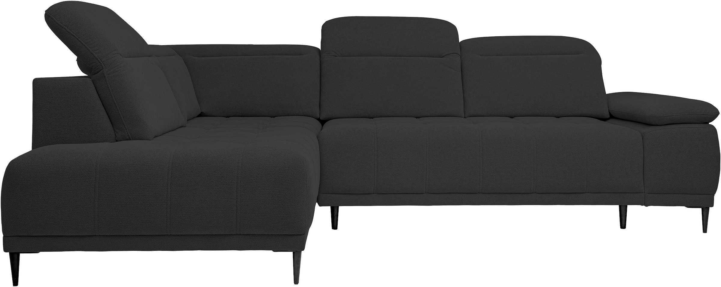 WERK2 Ecksofa "Focus-L, elektrisch erweiterbare Sitztiefe um ca. 30 cm, L-F günstig online kaufen