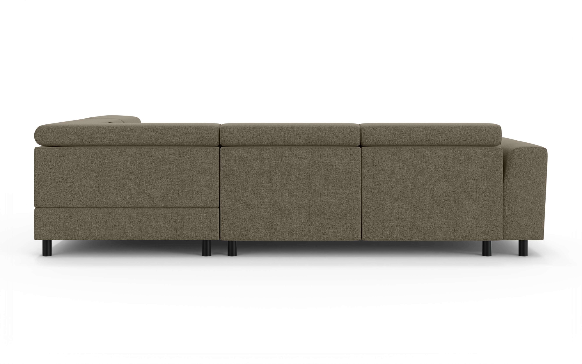 OTTO home Ecksofa »AADEN Schlafsofa mit verstellbaren Kopfstützen, B/T/H: 254/199/90 cm«, mit Bettfunktion und Bettkasten, Ottomane rechts/links bestellbar