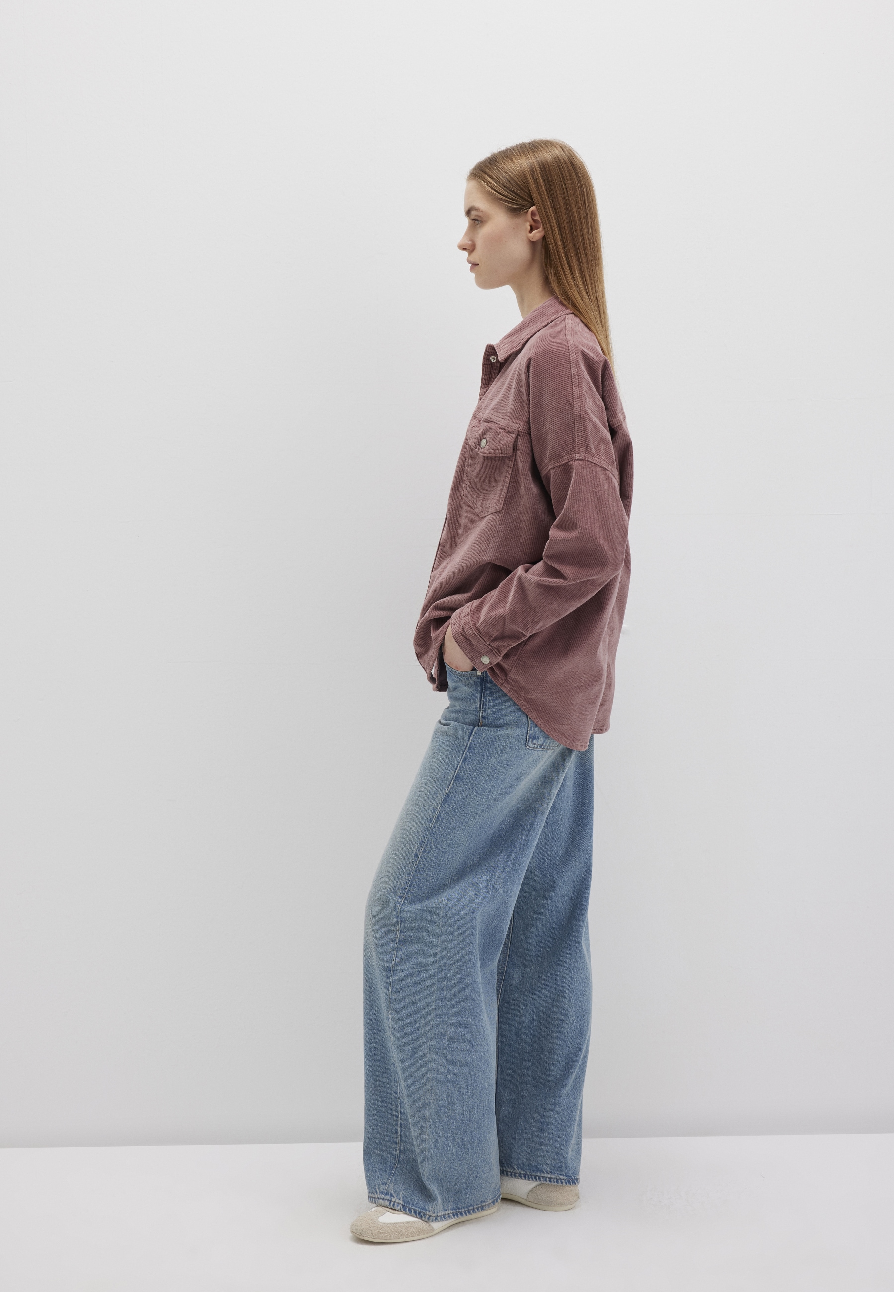 Mavi Langarmbluse »FIONA«, Boyfriend Cord Overshirt