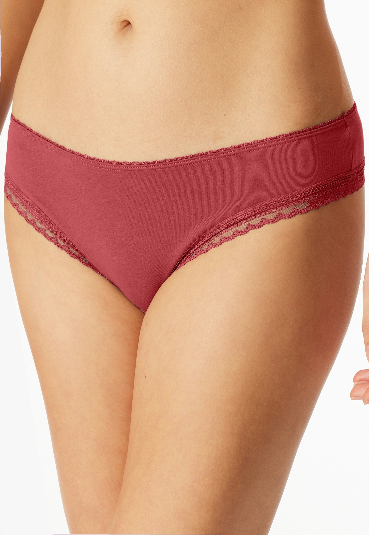 Schiesser String »Modern Multipacks«, (3er Pack), Spitzenbänder, Baumwollmischung, Single Jersey