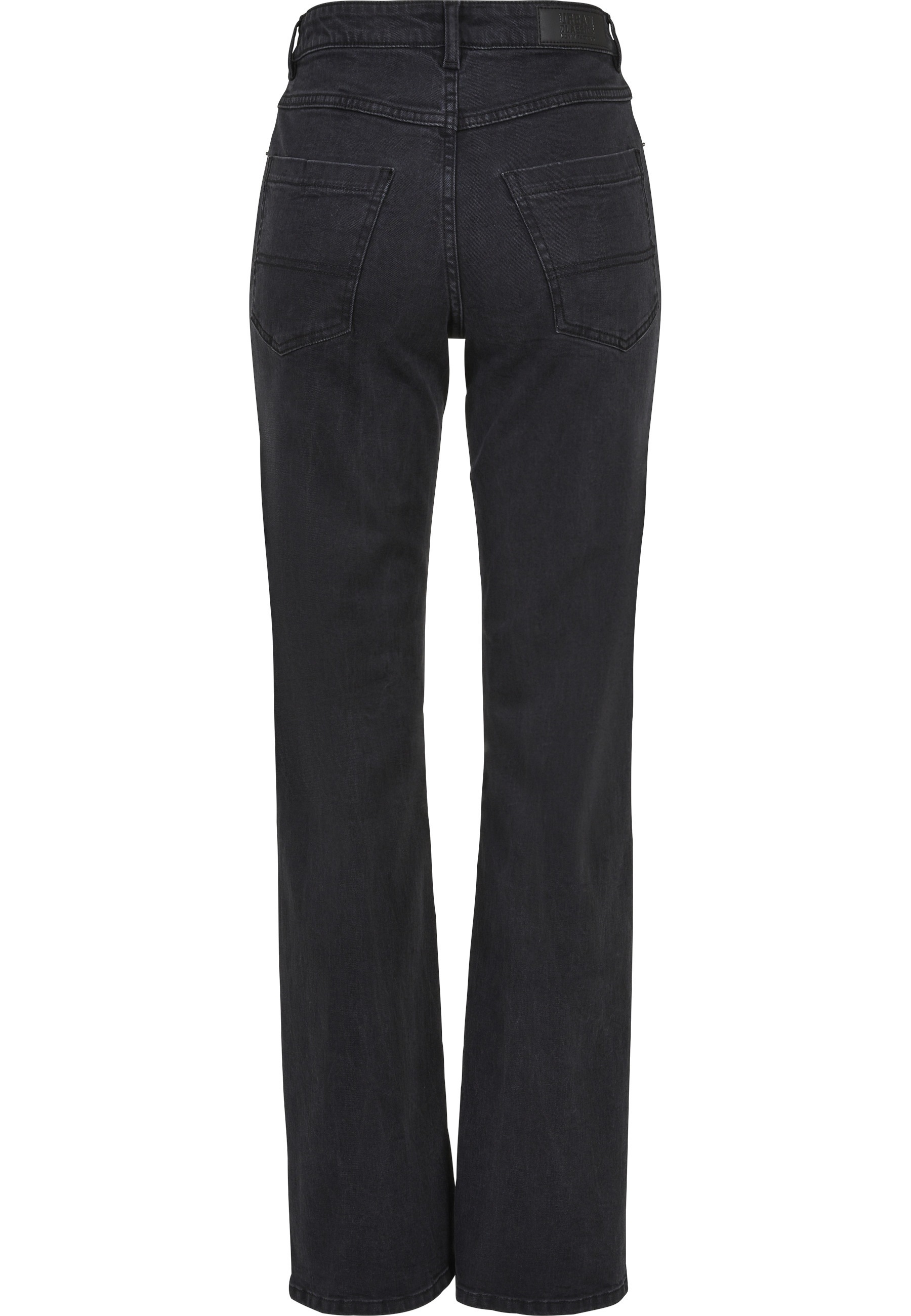URBAN CLASSICS High-waist-Jeans »Urban Classics Damen Ladies Highwaist Straight Slit Denim Pants« 1 Stk.