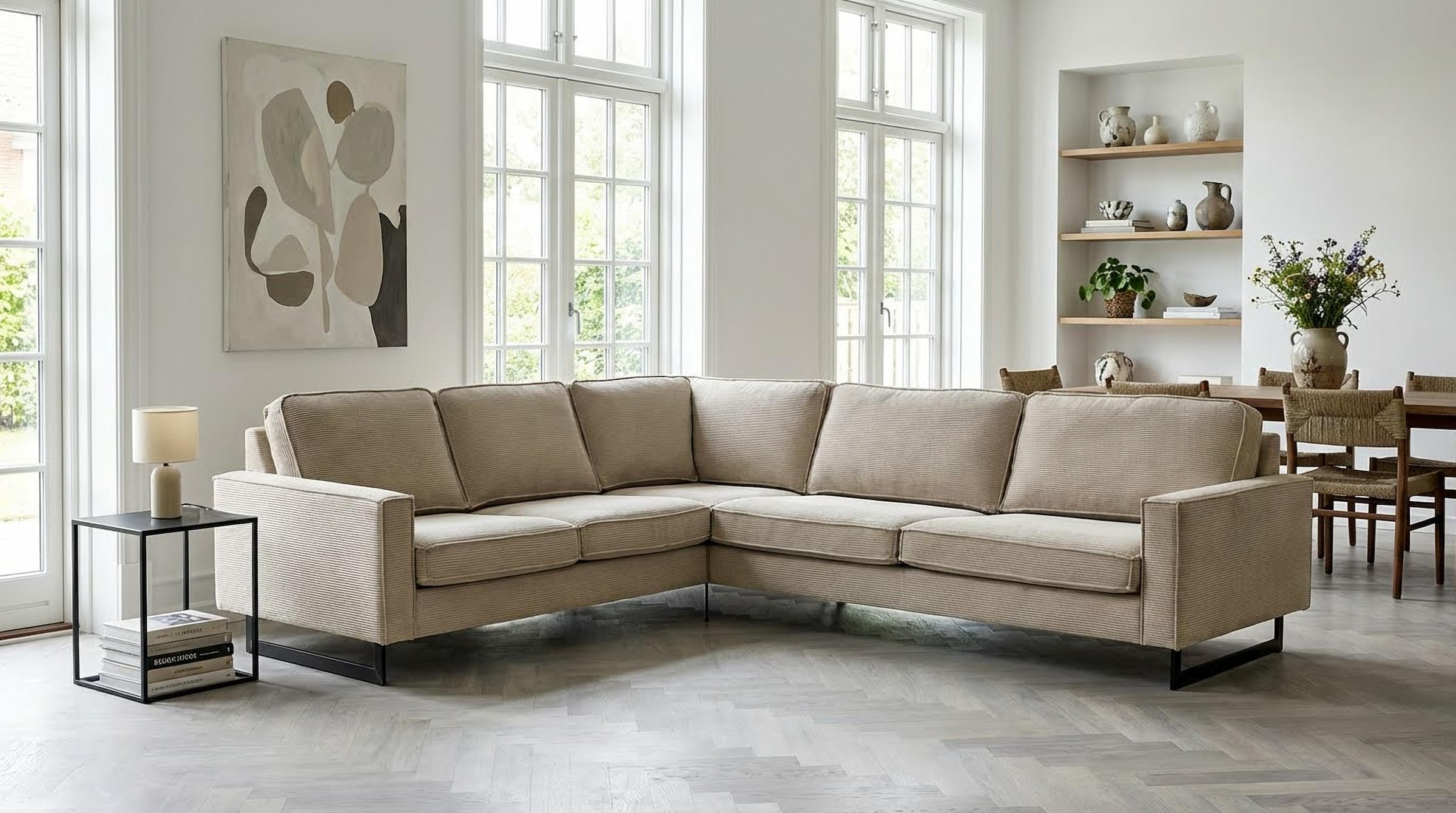 Home affaire Ecksofa "Pinto, XXL, 250/290 cm, langer Schenkel, Ottomane" Co günstig online kaufen