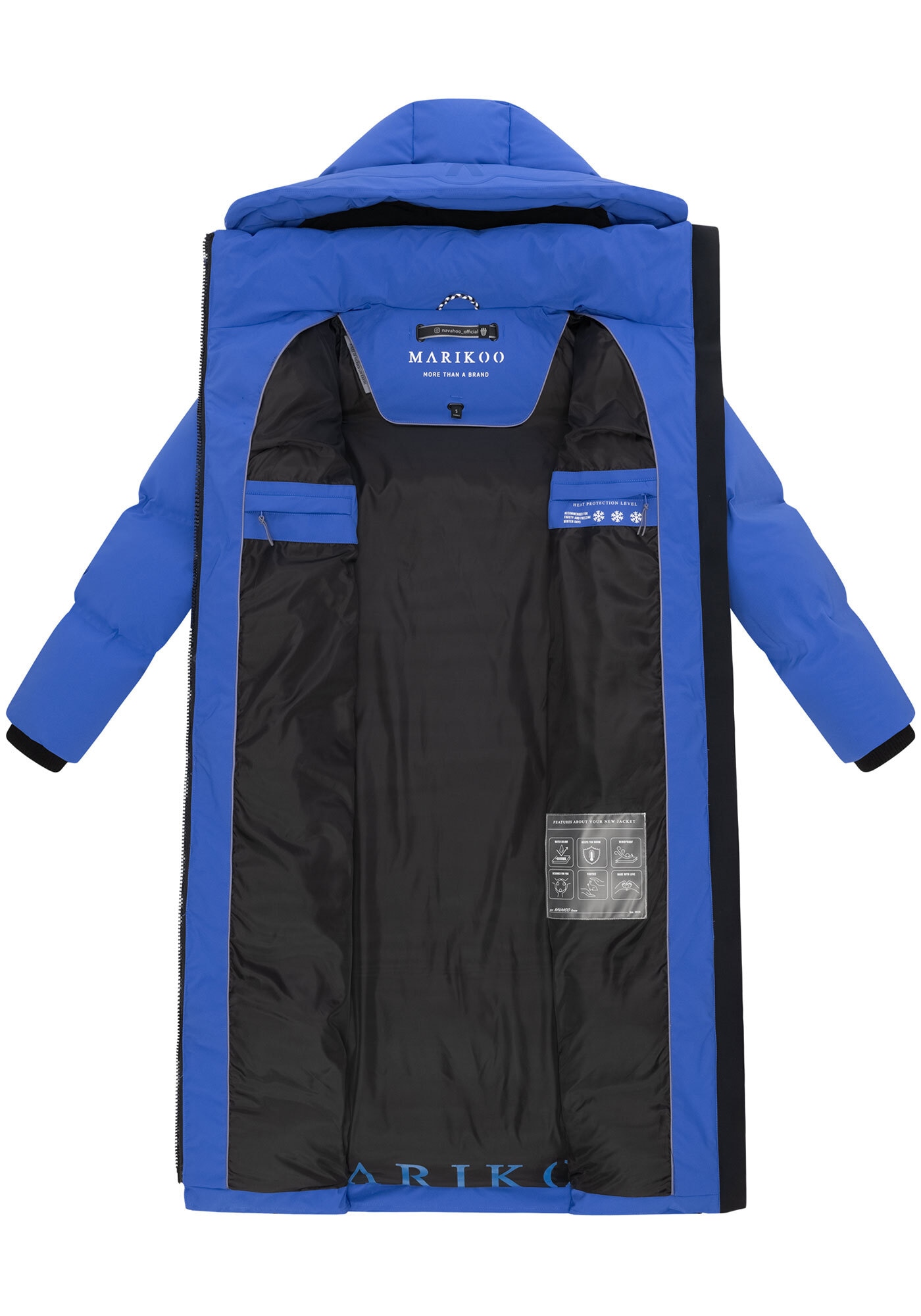 Marikoo Winterjacke »Tikoraa«, mit geschweißten Nähten und luxuriöser Kapuze