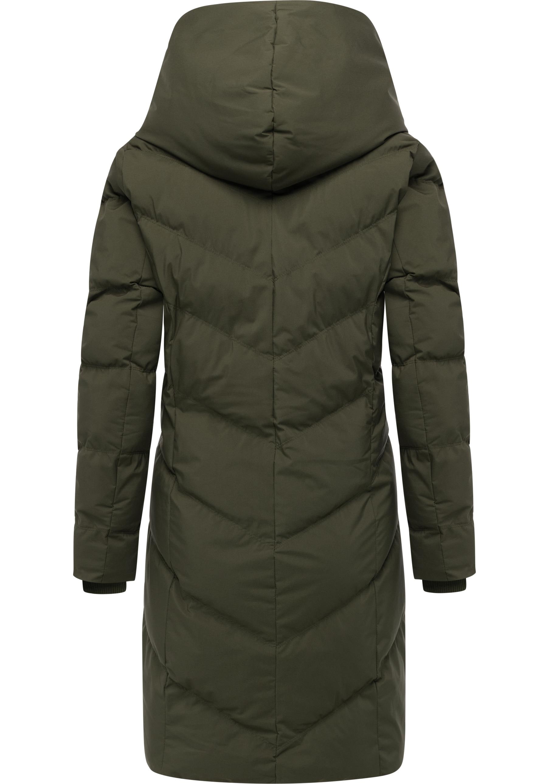 Ragwear Steppmantel »Natalka Soft YOUMODO«, Warmer Wintermantel mit hohem Kragen und Kapuze