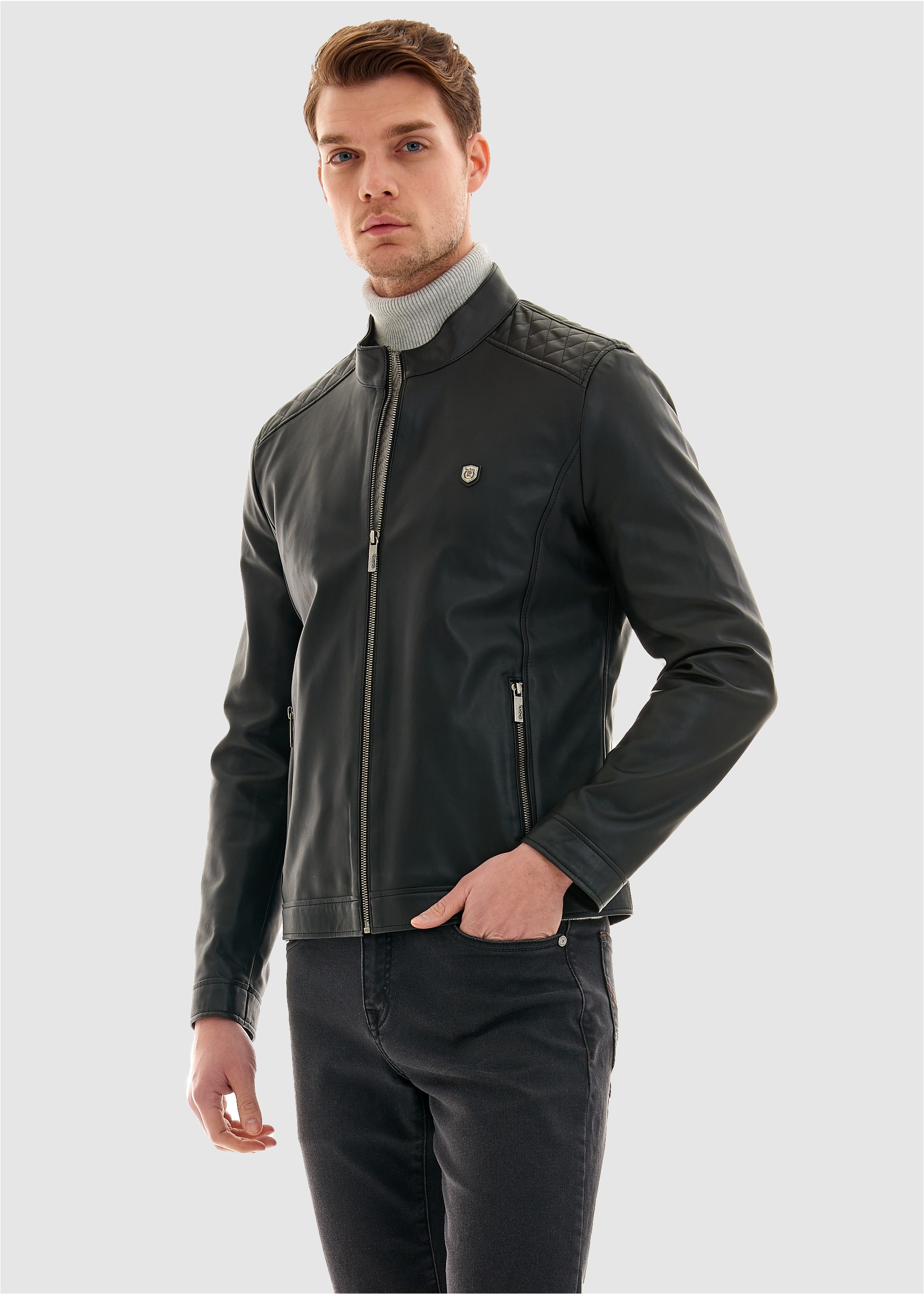 Pierre Cardin Lederimitatjacke, in tollem Leder-Design