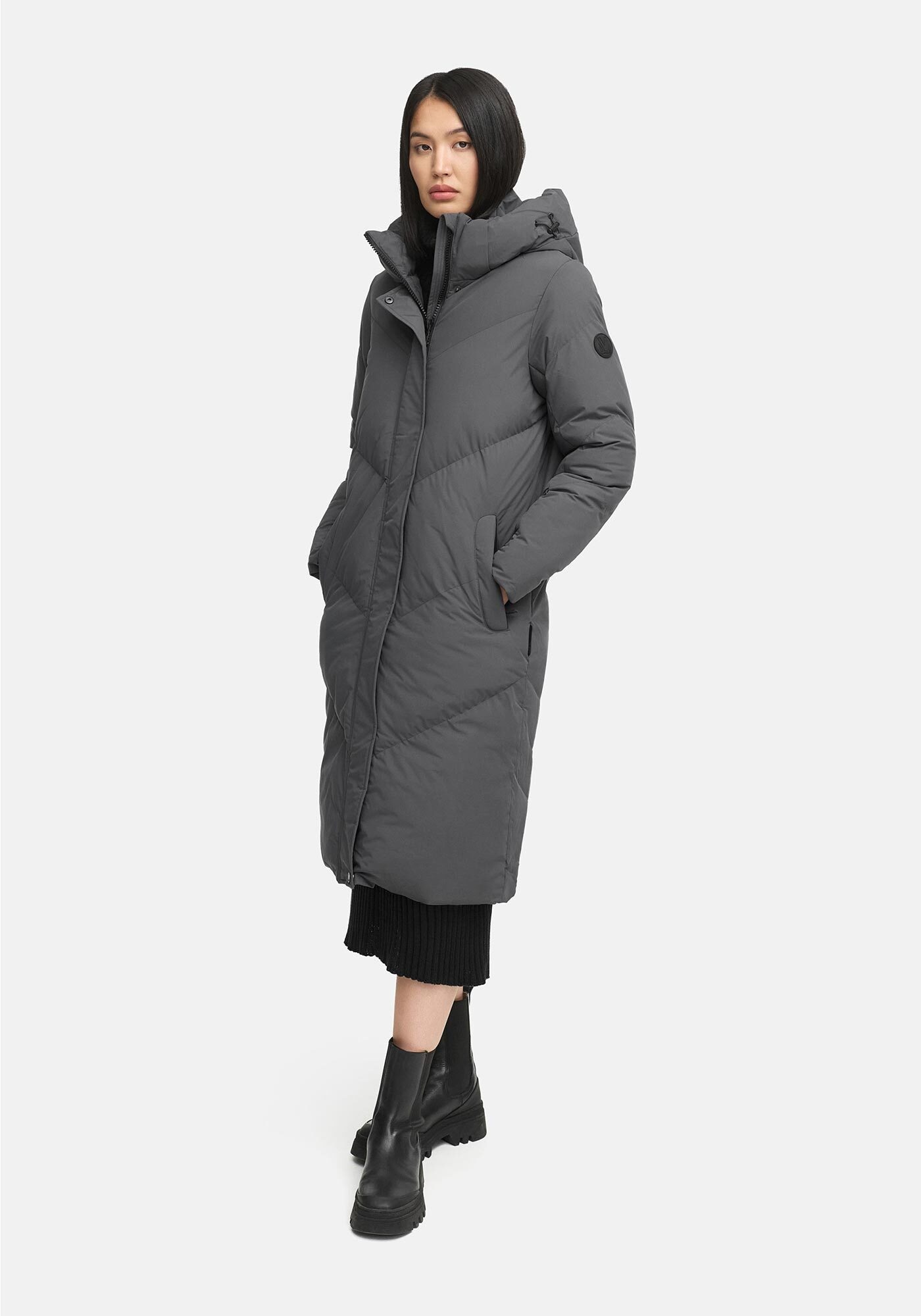 Marikoo Winterjacke »Teonaa« langer Winter Mantel gesteppt