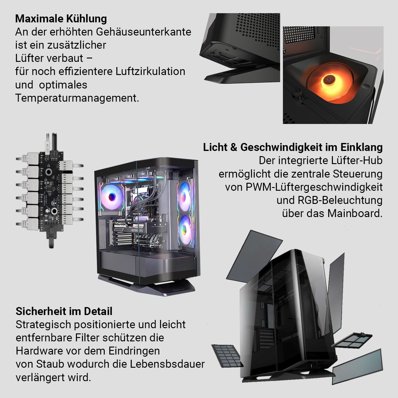Cougar Gaming-PC »FV270 BK 7497«, Windows 11, DDR5 RAM