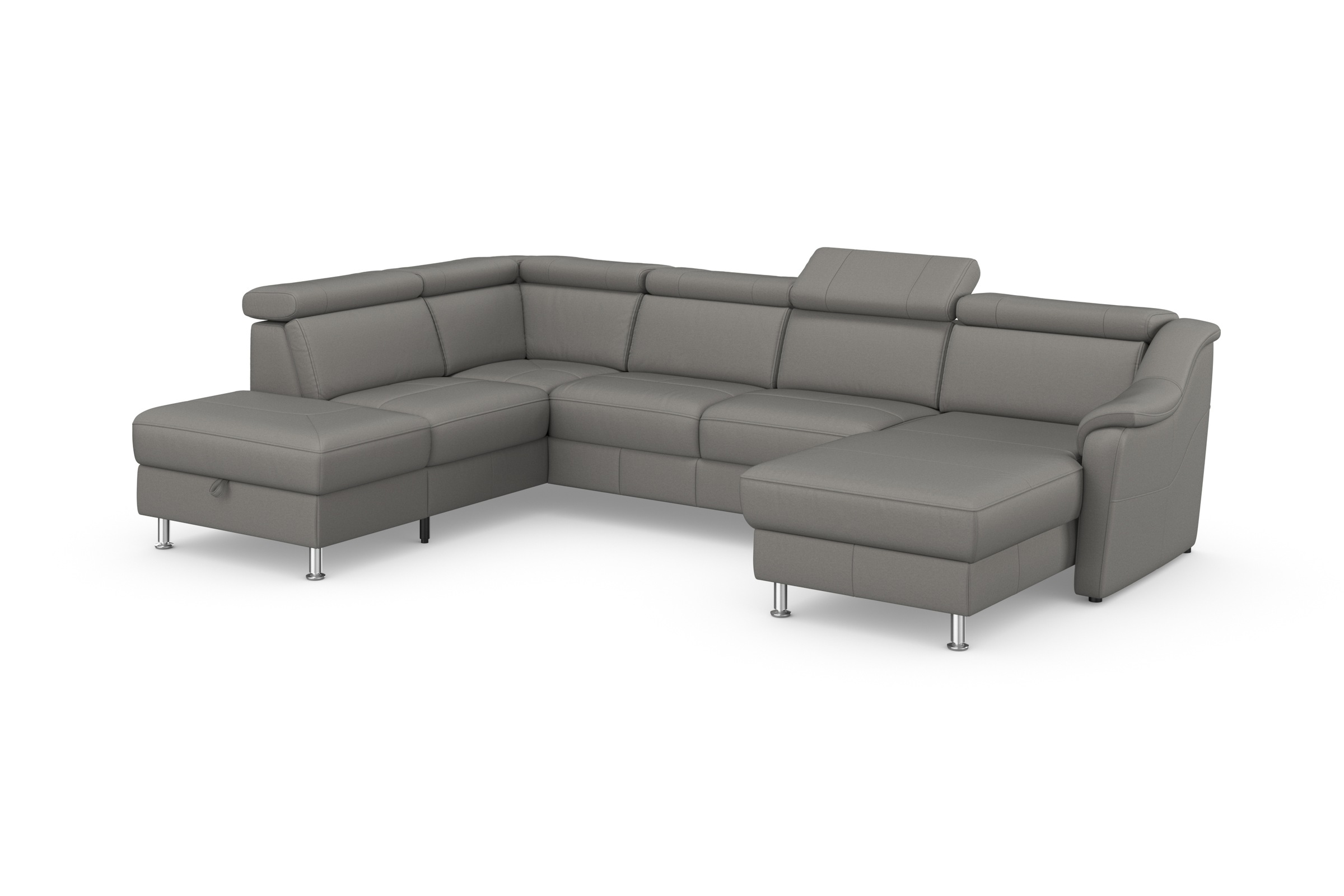 sit&more Wohnlandschaft »Freetown U-Form«, Kopfteilverstellung und Federkern, wahlweise mit Bettfunktion