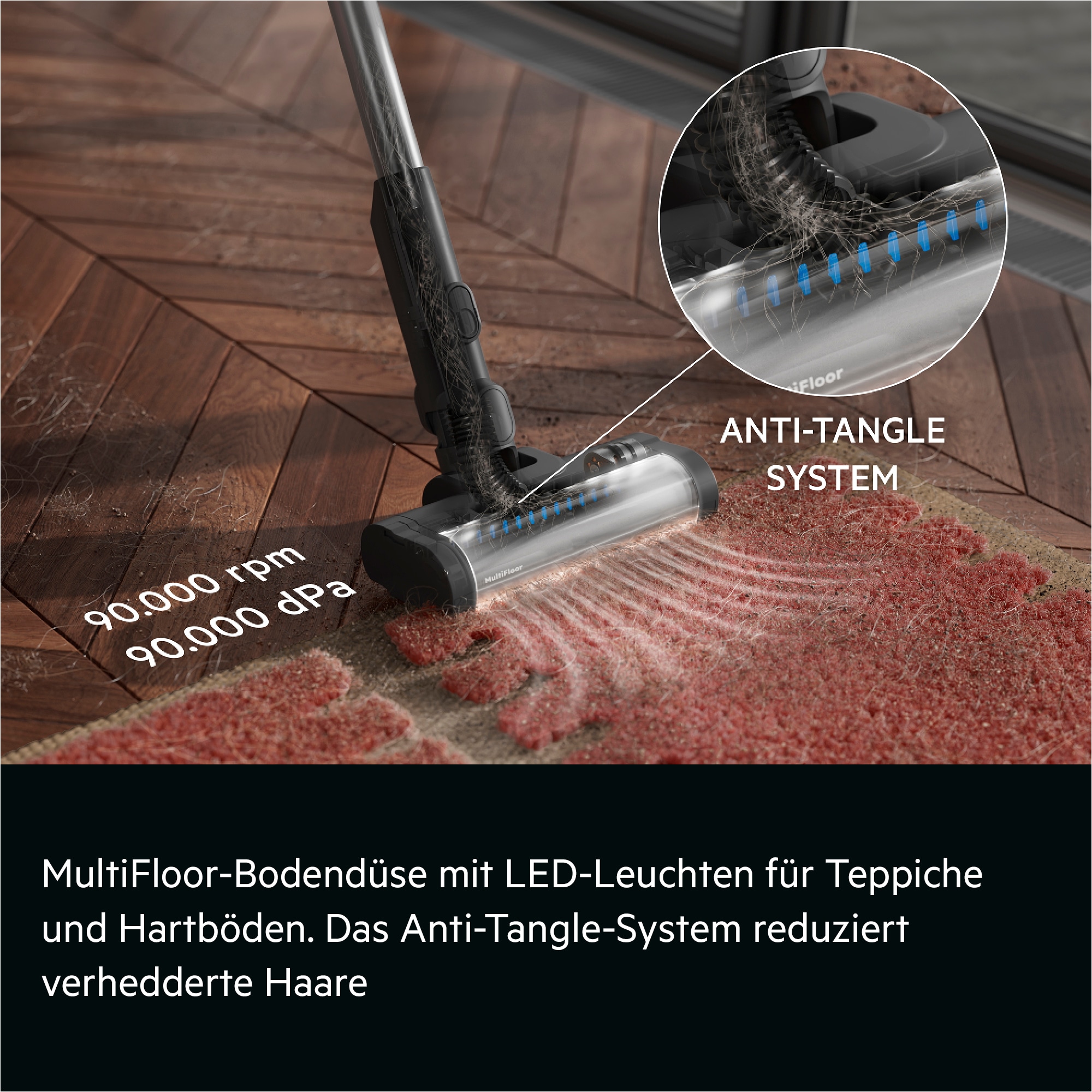 AEG Akku-Stielstaubsauger »AP51UH18ST« Extra stark, leicht & kabellos – keine Haarverwicklung, bis 50 Min.