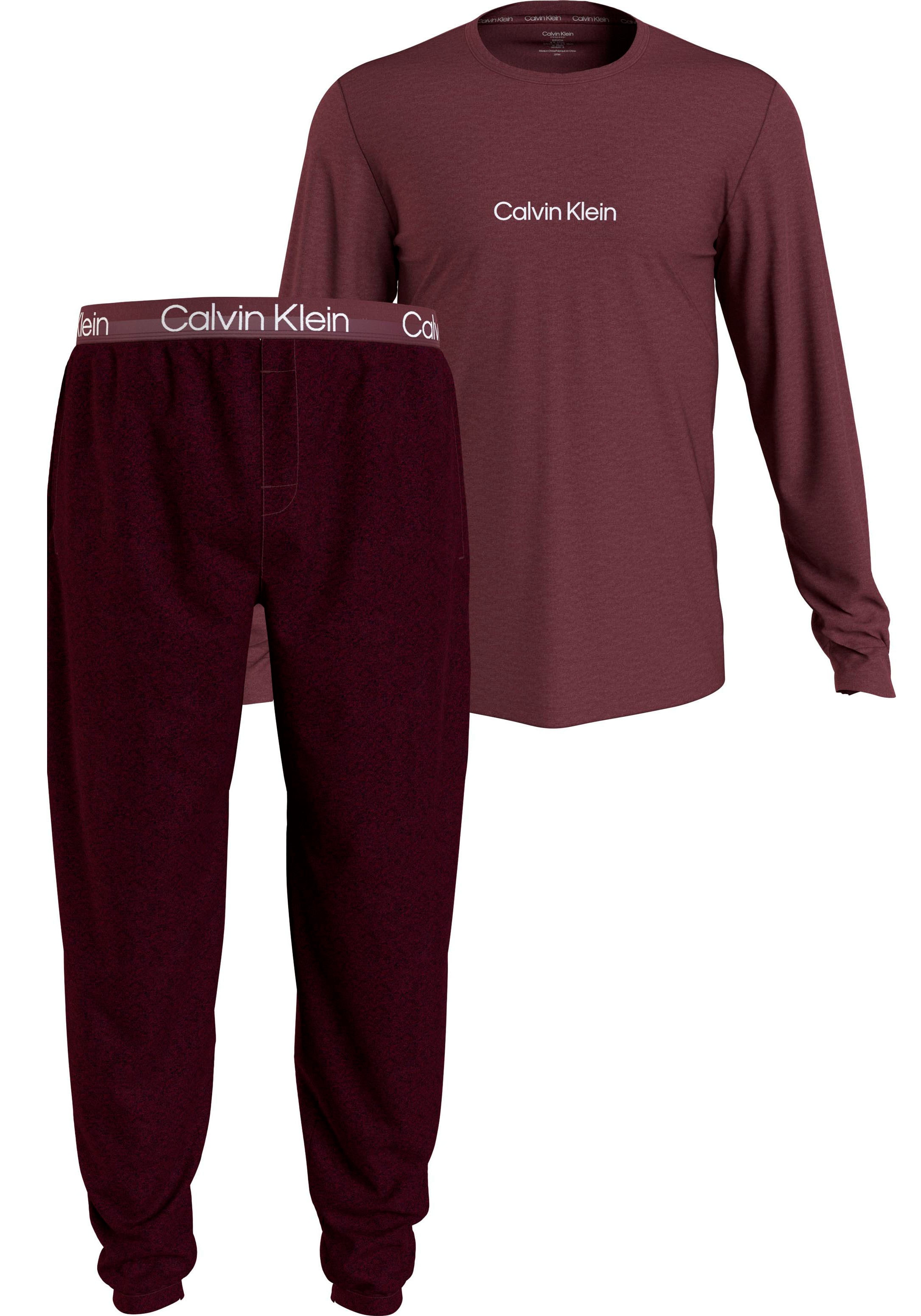 Calvin Klein Pyjama »L/S PANT SET«, mit schmalem Bein ▷ für | BAUR