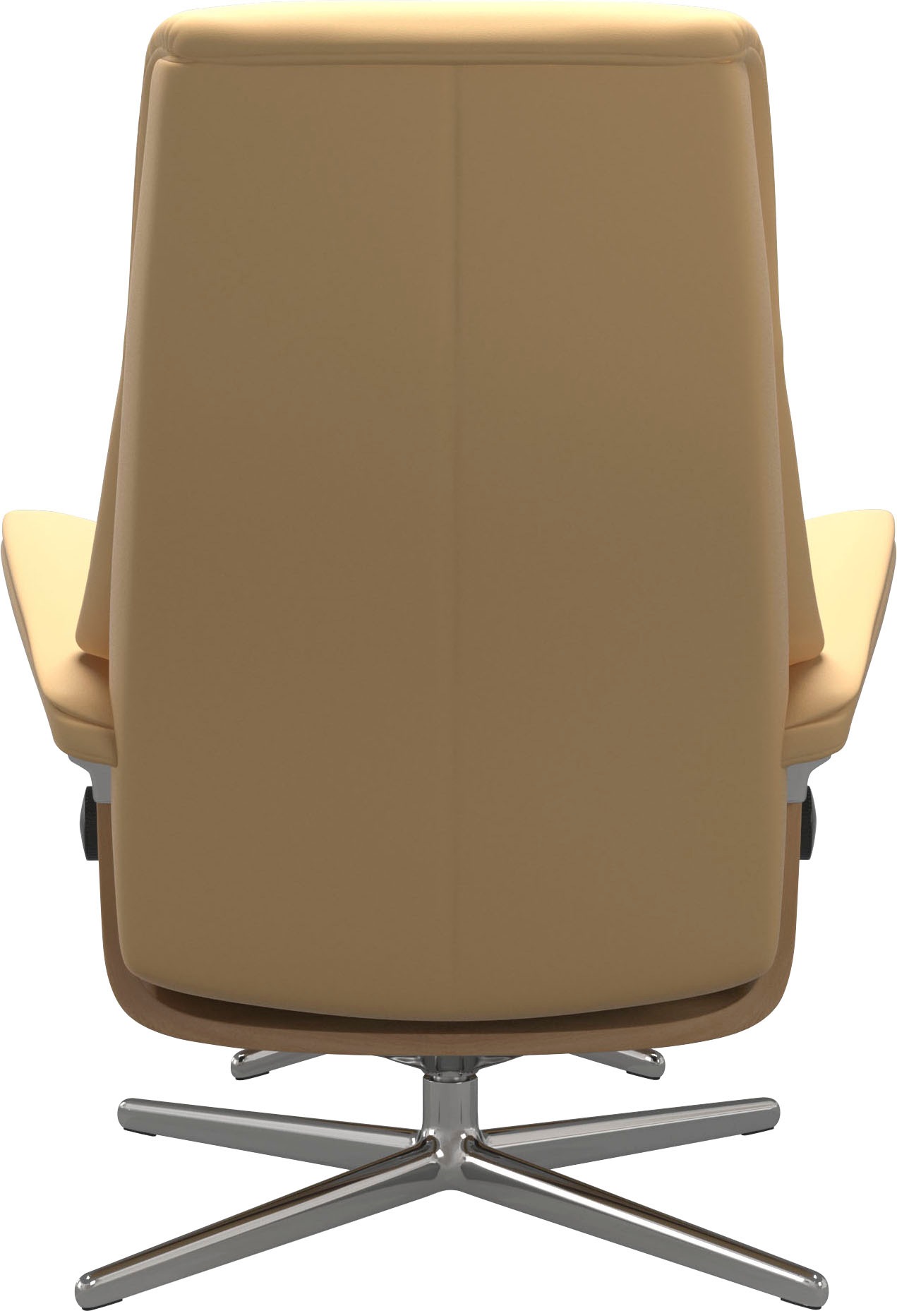 Stressless® Relaxsessel »View«, (Set, Relaxsessel mit Hocker), mit Hocker, mit Cross Base, Größe S, M & L, Holzakzent Eiche