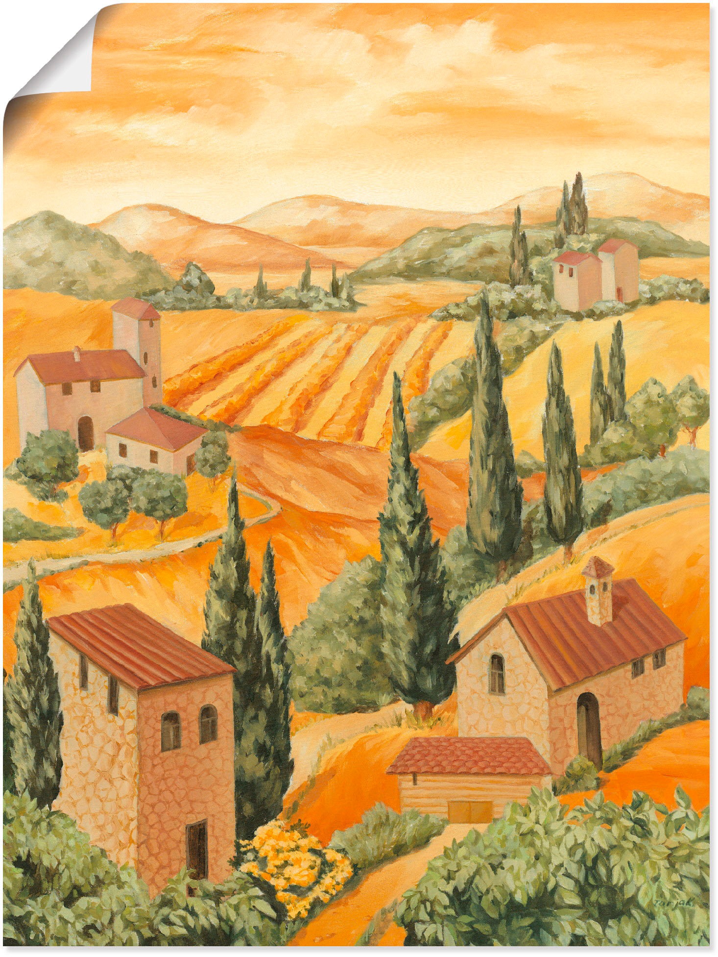 Artland Wandbild "Italien Toscana", Europa, (1 St.), als Alubild, Outdoorbi günstig online kaufen
