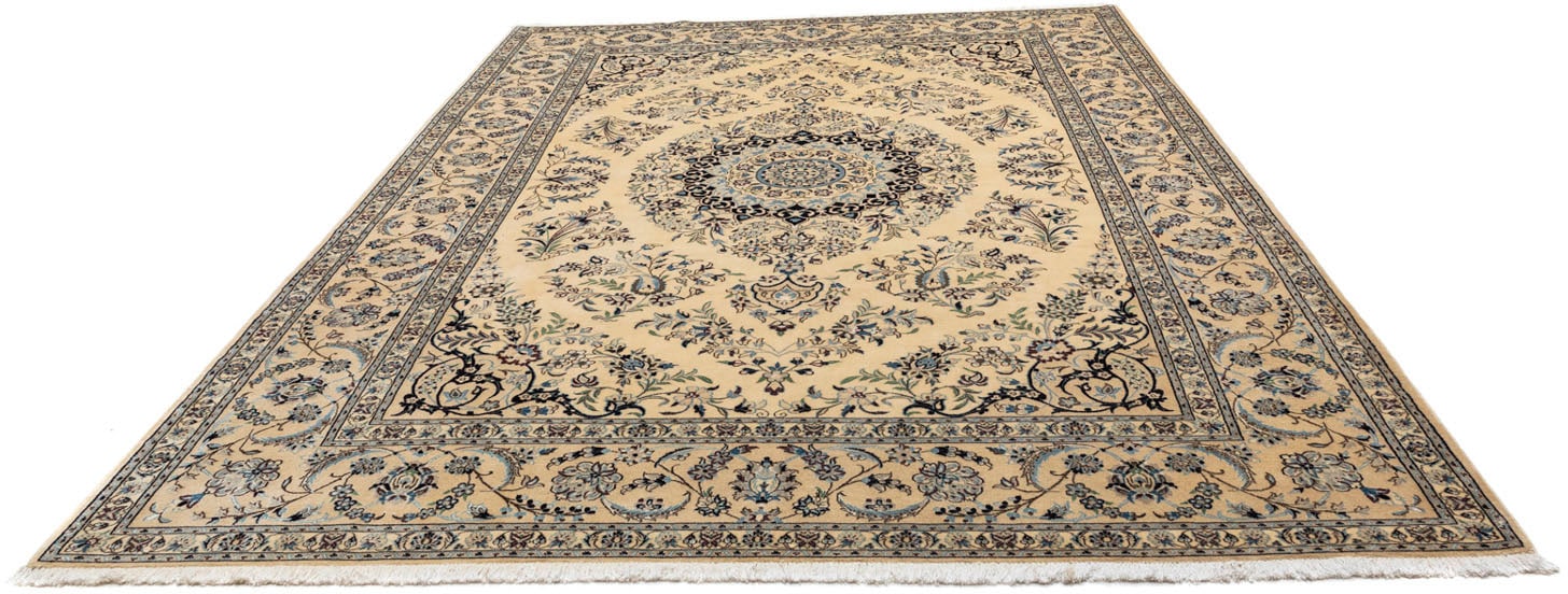 Wollteppich »Nain 9la Medaillon Beige 350 x 245 cm«, rechteckig, Unikat mit Zertifikat