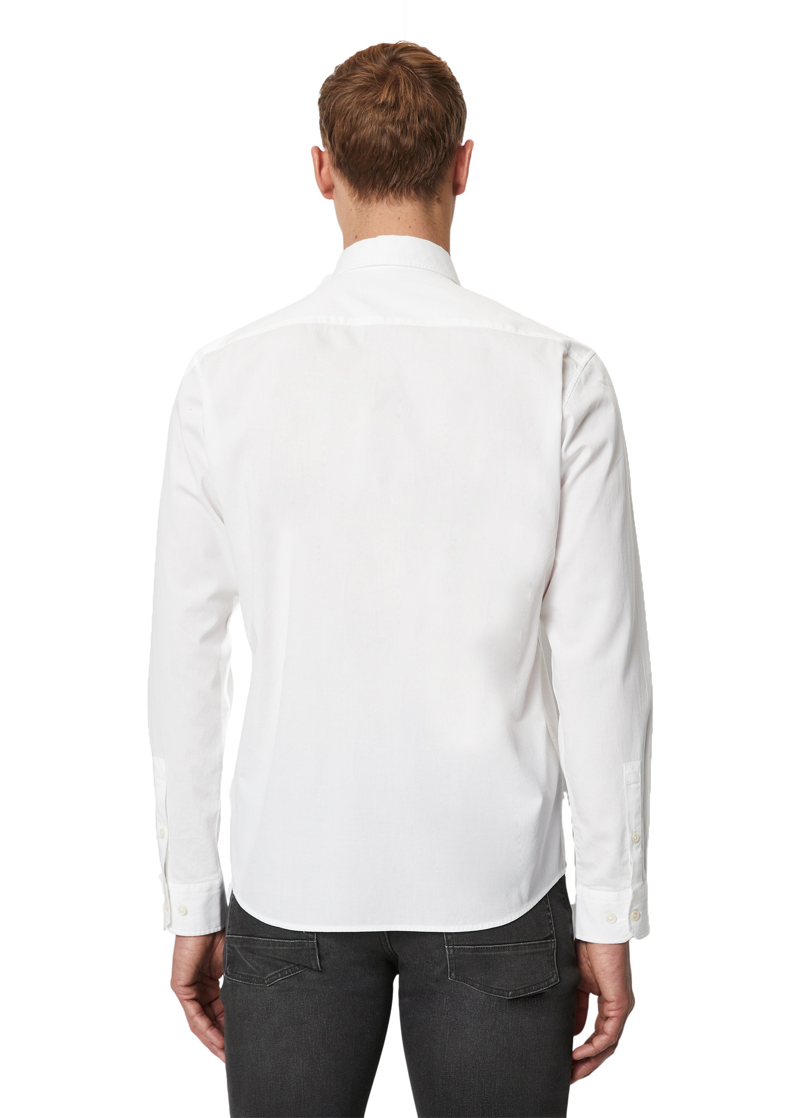 Thumbnail - Marc OPolo Langarmhemd regular fit aus Bio-Baumwolle, Button-down-Kragen, mit Struktur