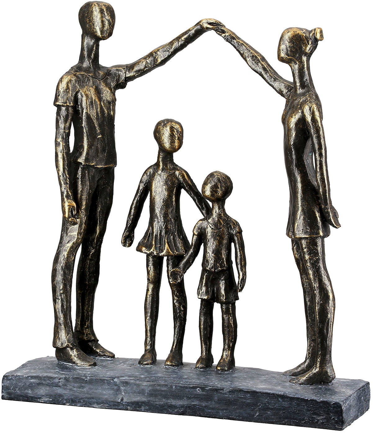 Casablanca by Gilde Dekofigur »Skulptur Familie schützende Hände bronzefarben H. 30 cm«