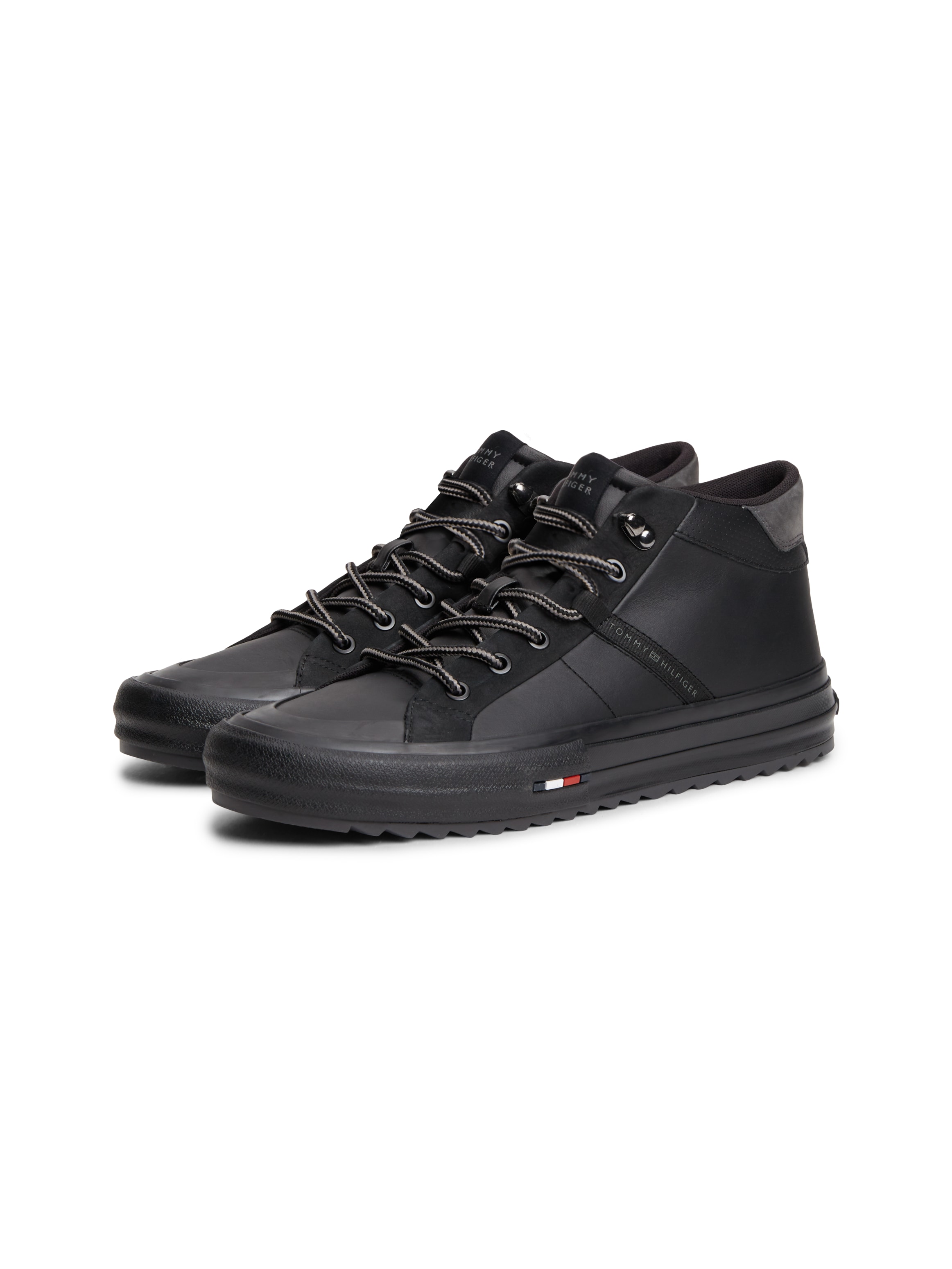 Tommy Hilfiger Sneaker "HARLEM STREET CLEAT WINTER" Schnürboots, Freizeitboots mit Kontrastbesatz an der Ferse