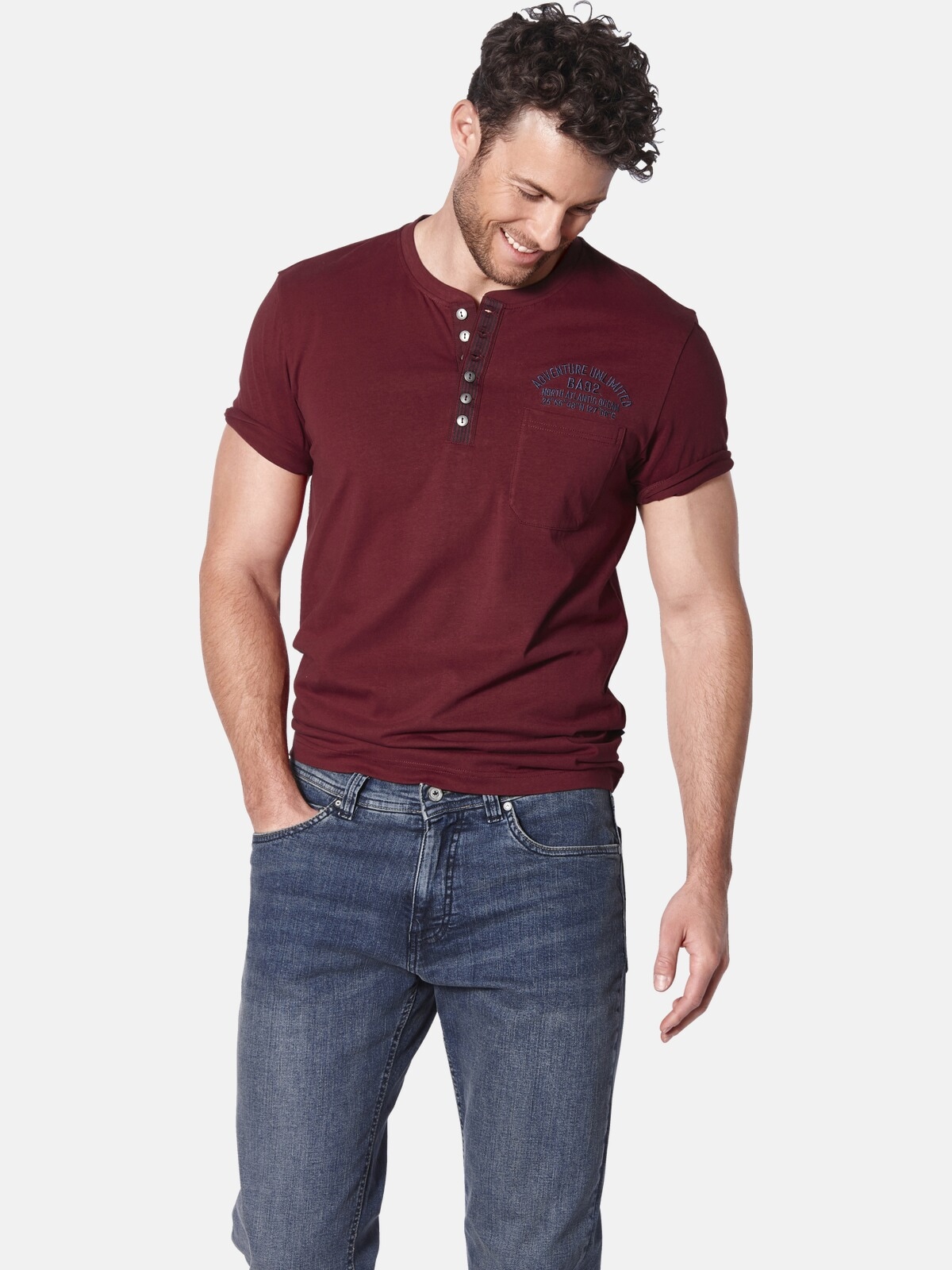 T-Shirt BABISTA "T-Shirt NICOSTILO", Damen, Gr. M, rot (dunkelrot), Obermaterial: 100% Baumwolle CO., regular fit normal, Serafino, Shirts T-Shirt