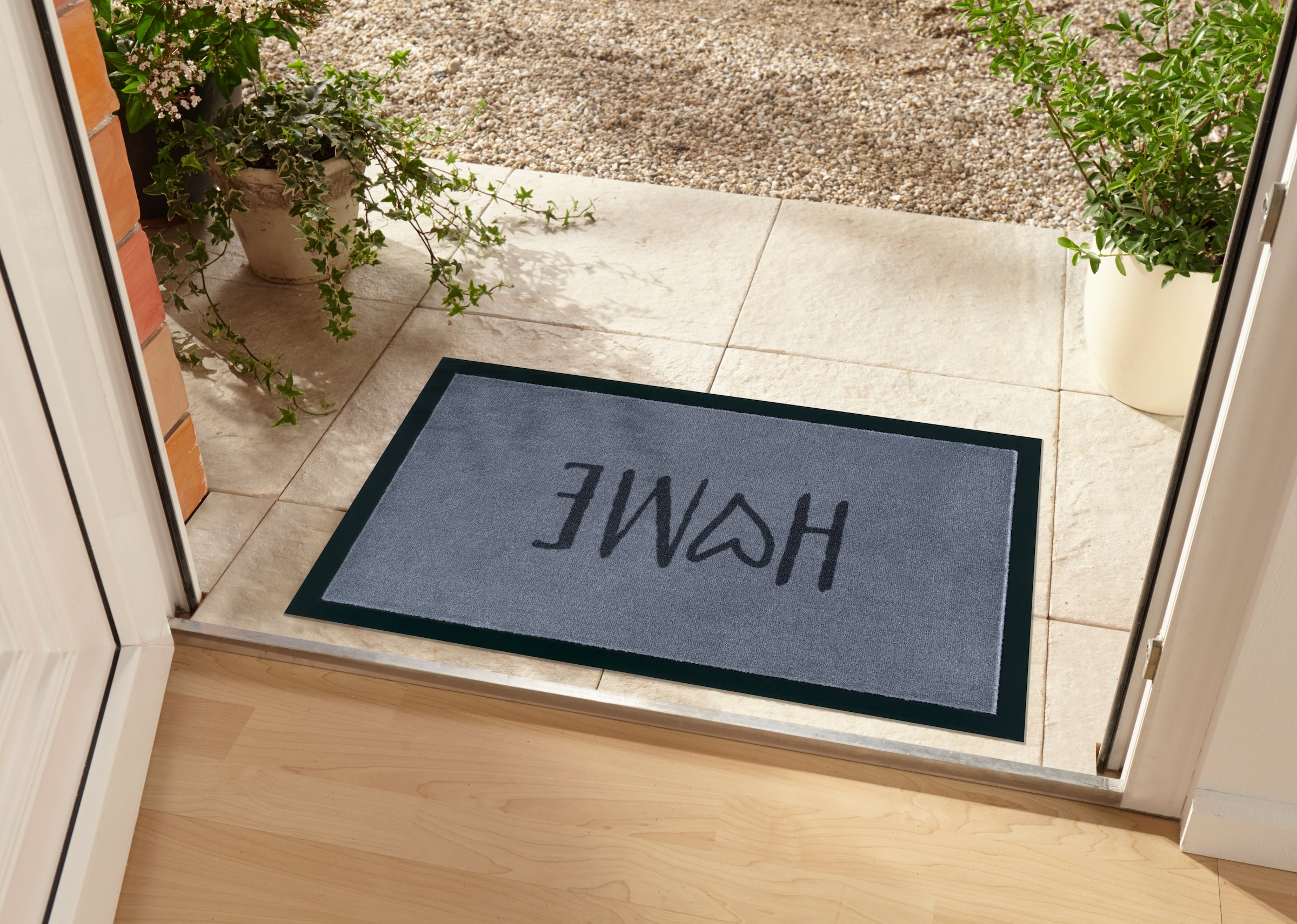 HANSE Home Fußmatte »Magne«, rechteckig, 5 mm Höhe, Schmutzfangmatte, Türmatte, In- und Outdoor, Schrift, Läufer, waschbar