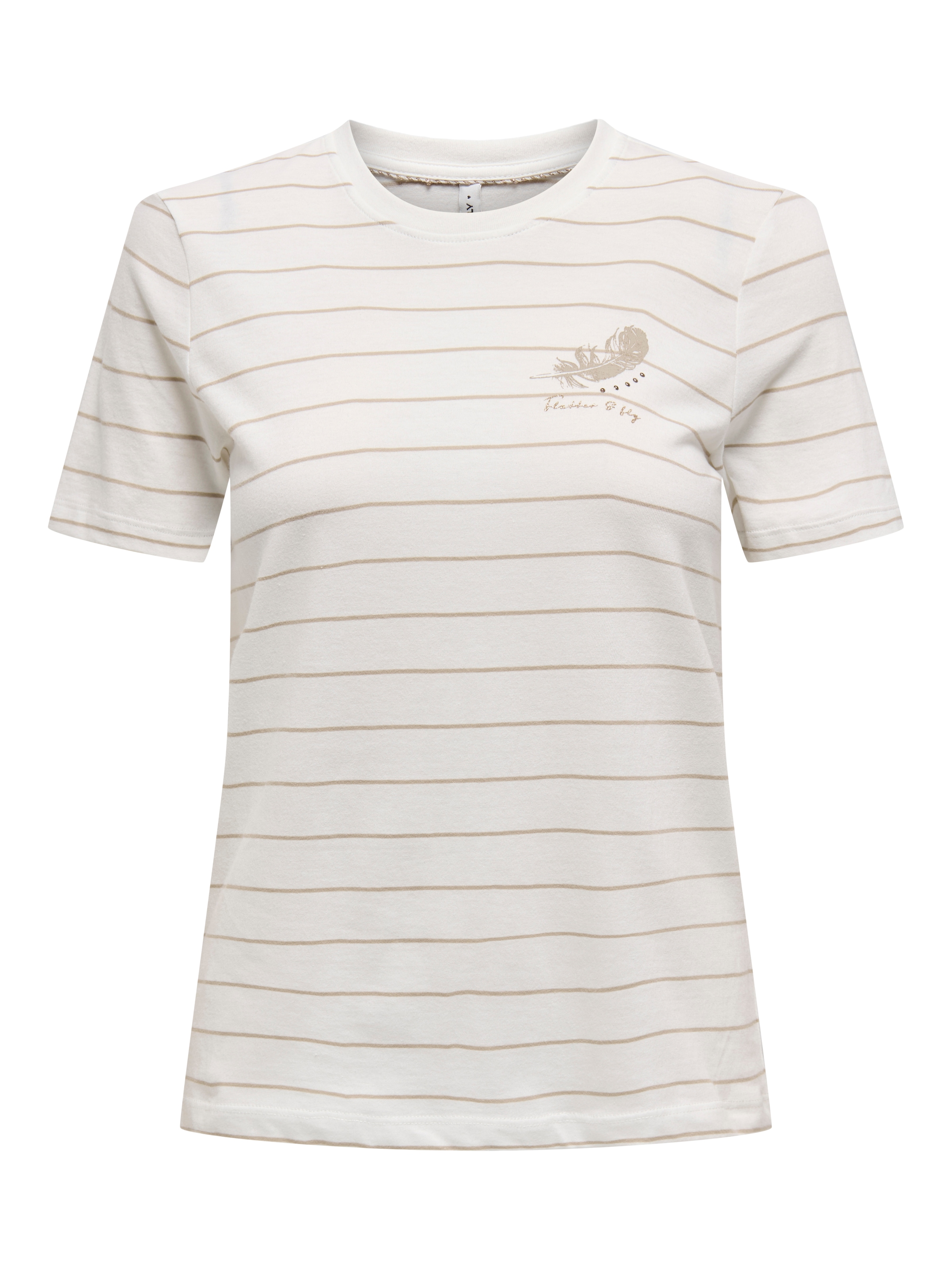 ONLY Kurzarmshirt "ONLKITA LIFE REG S/S FEATHERS TOP JRS" günstig online kaufen