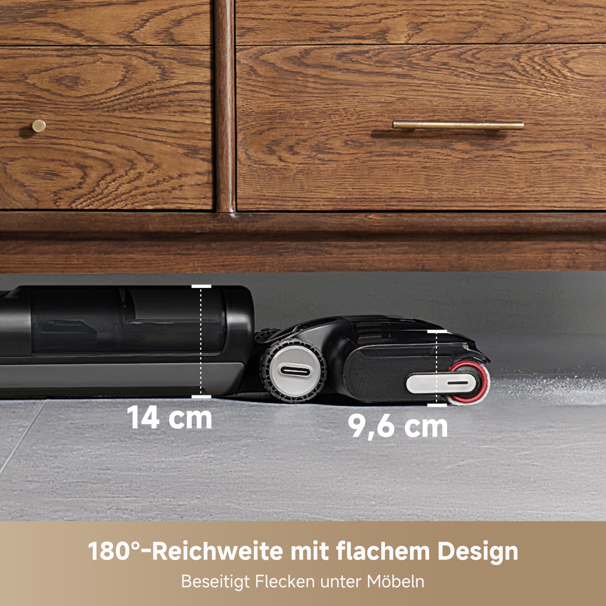 Dreame Nass-Trocken-Sauger »H12 Pro Flex Reach«, 18.000Pa Saugkraft, 180°-Design, Bürstenreinigung, Doppel-Kantenbürste