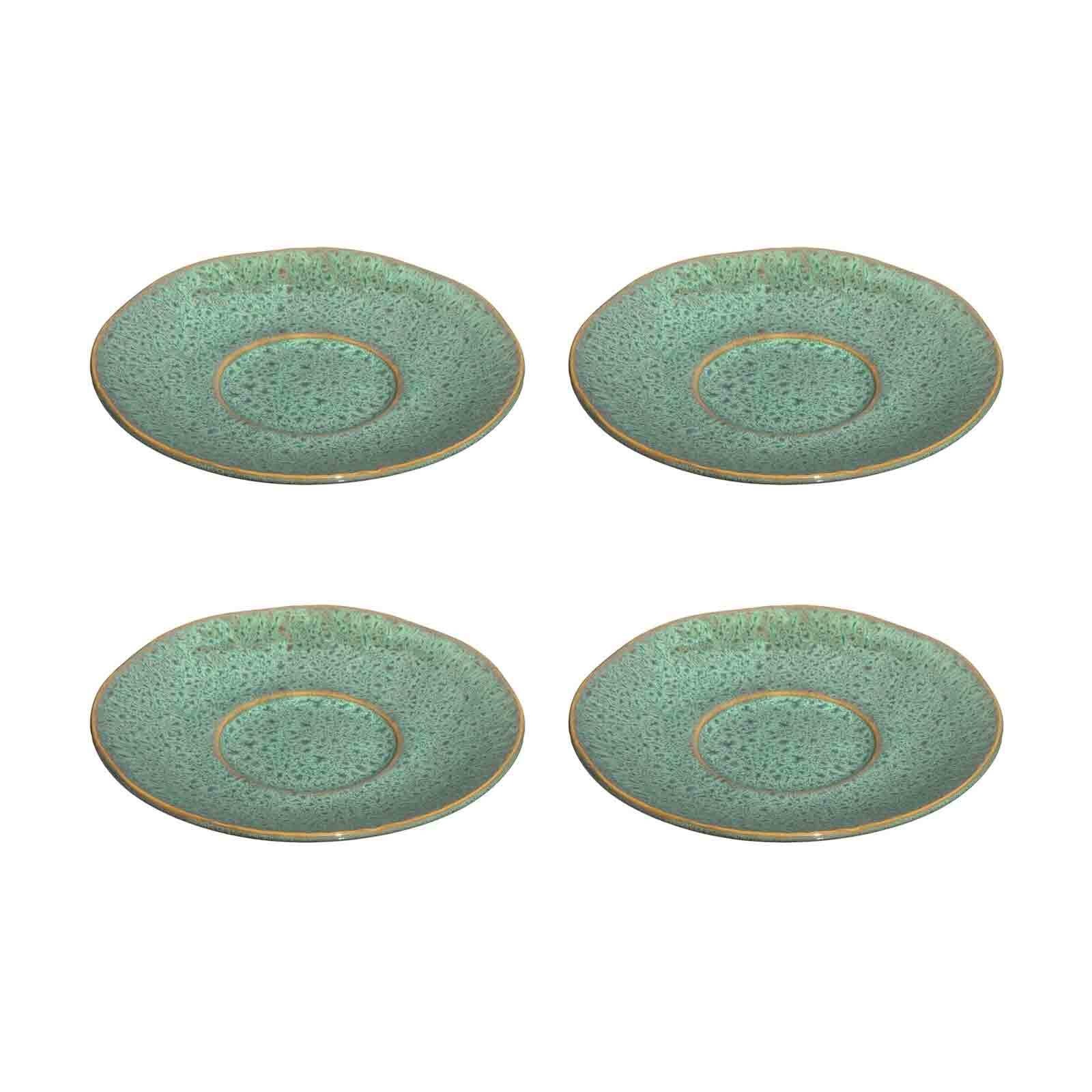 LEONARDO Untertasse "Untertassen Matera ø 15.0 cm 4er Set", grün, Speiseteller