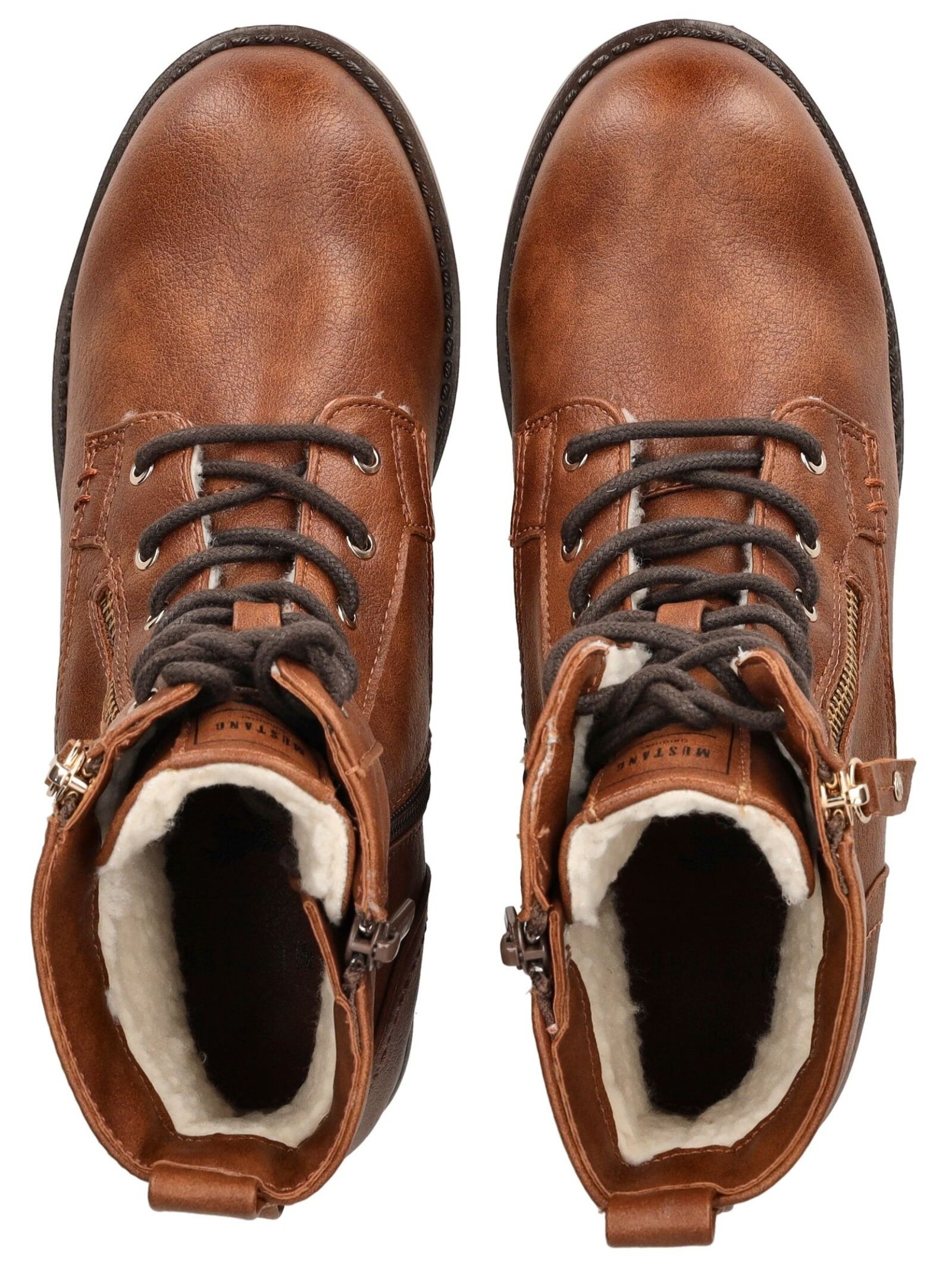 Mustang Shoes Schnürstiefelette »Mustang Shoes Stiefelette Lederimitat«
