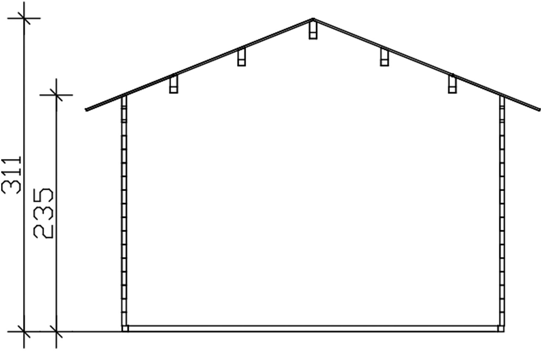 Skanholz Gartenhaus »Lugano 2«, mit 2. Schalung