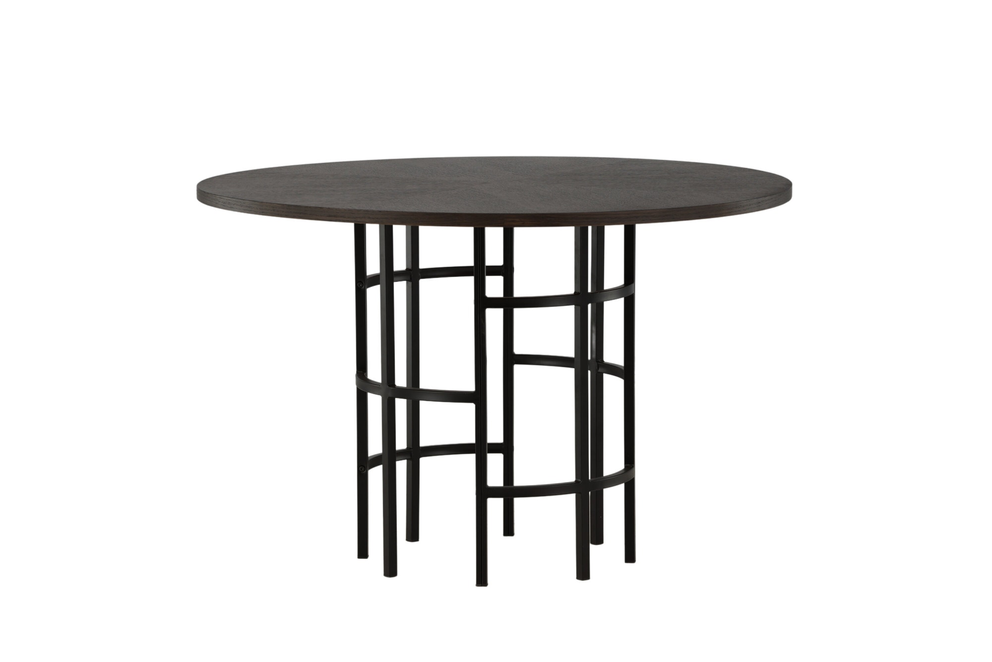 Venture Home Esstisch »Copenhagen, runder Esstisch in warmer Braunoptik, Ø 115 cm« Esszimmertisch, MDF, Furnier, rund, einladend, modern