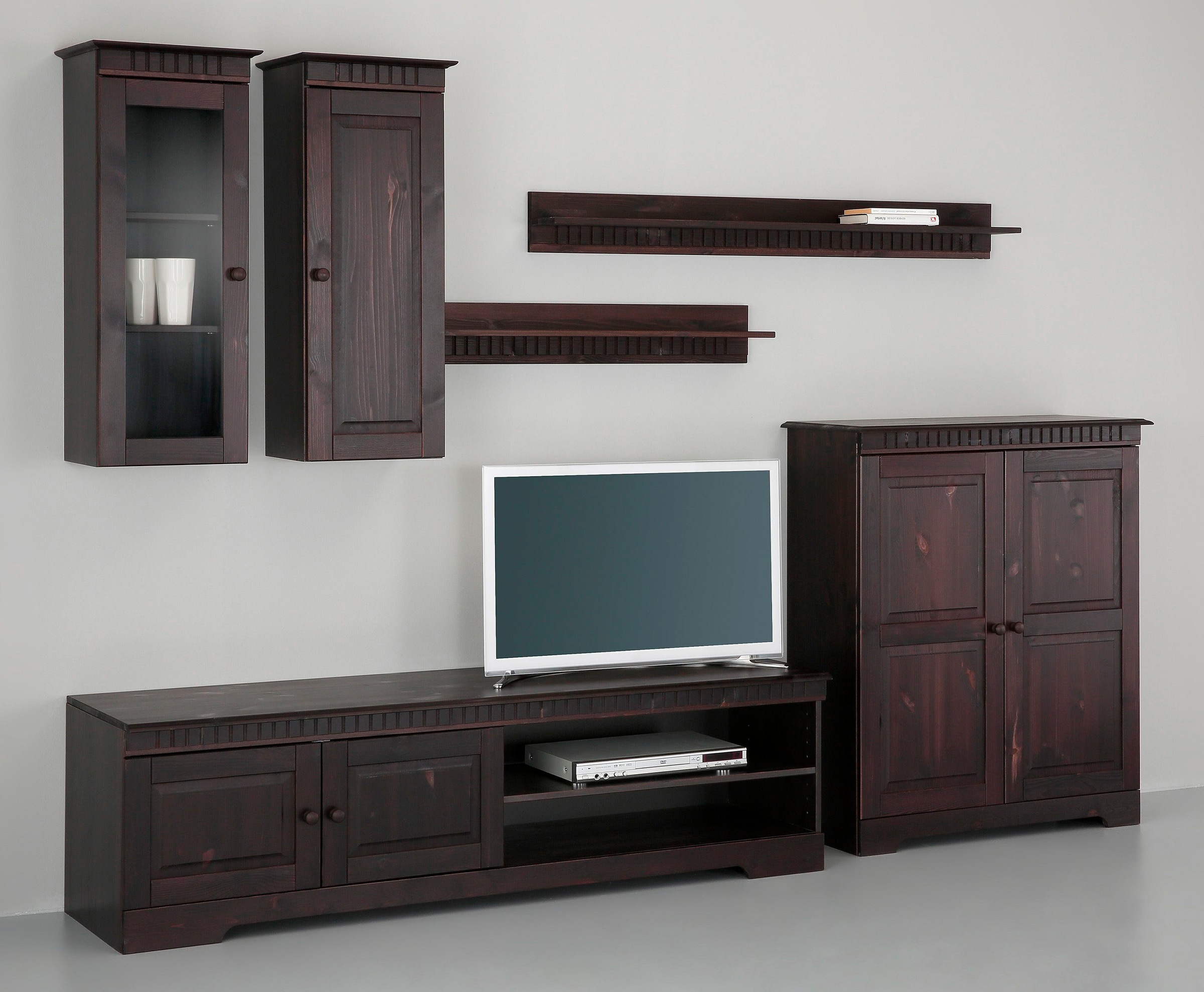 Home affaire Wohnwand Set, 4 Stk. tlg. Set aus: 2 Hängeschränken, Lowboard günstig online kaufen