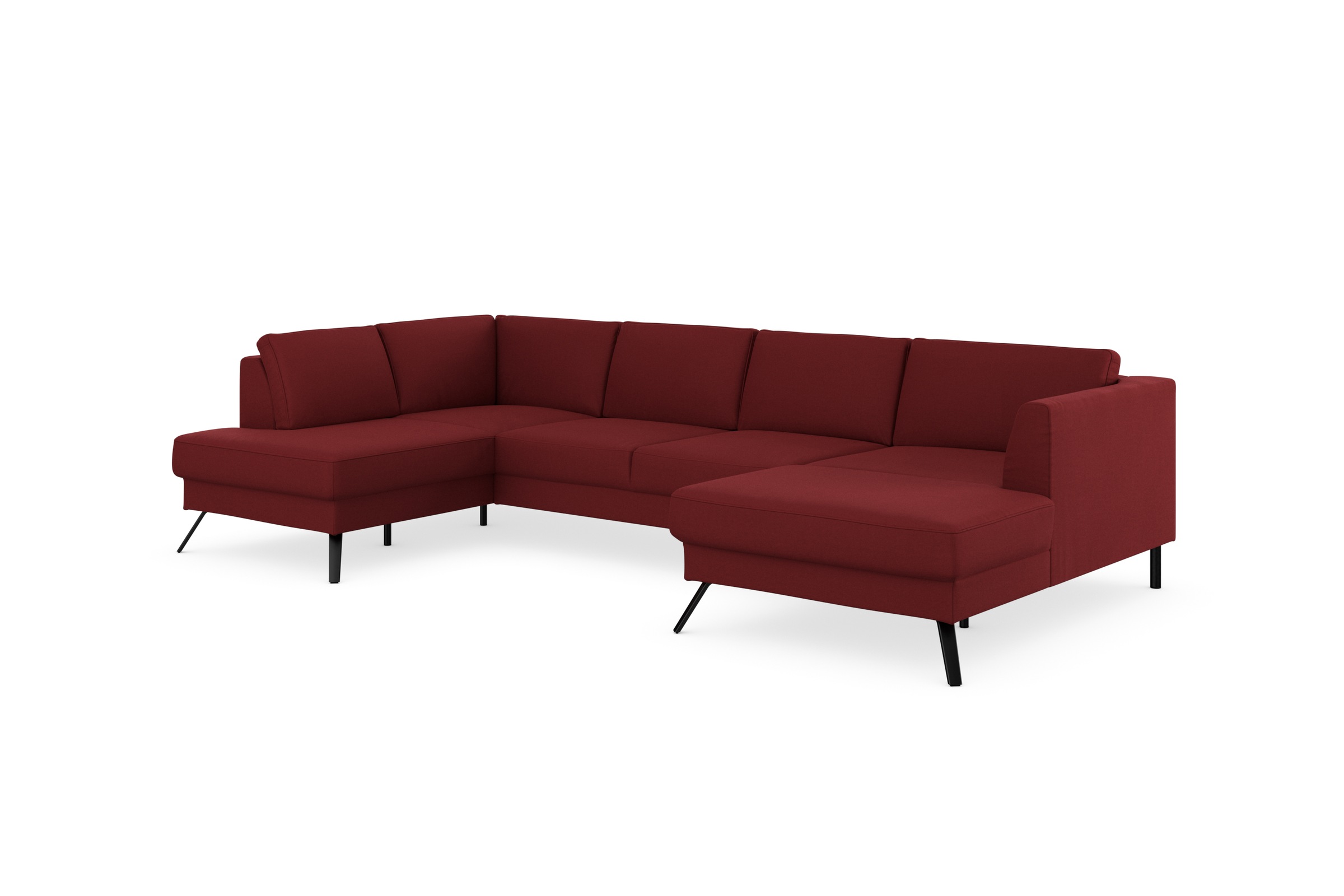 sit&more Wohnlandschaft »Lindholm U-Form«, mit Sitztiefenverstellung und Federkern