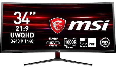 MSI Gaming-Monitor »Optix MAG341CQ«, 86,4 cm/34 Zoll, 3440 x 1440 px, UWQHD, 8 ms... kaufen