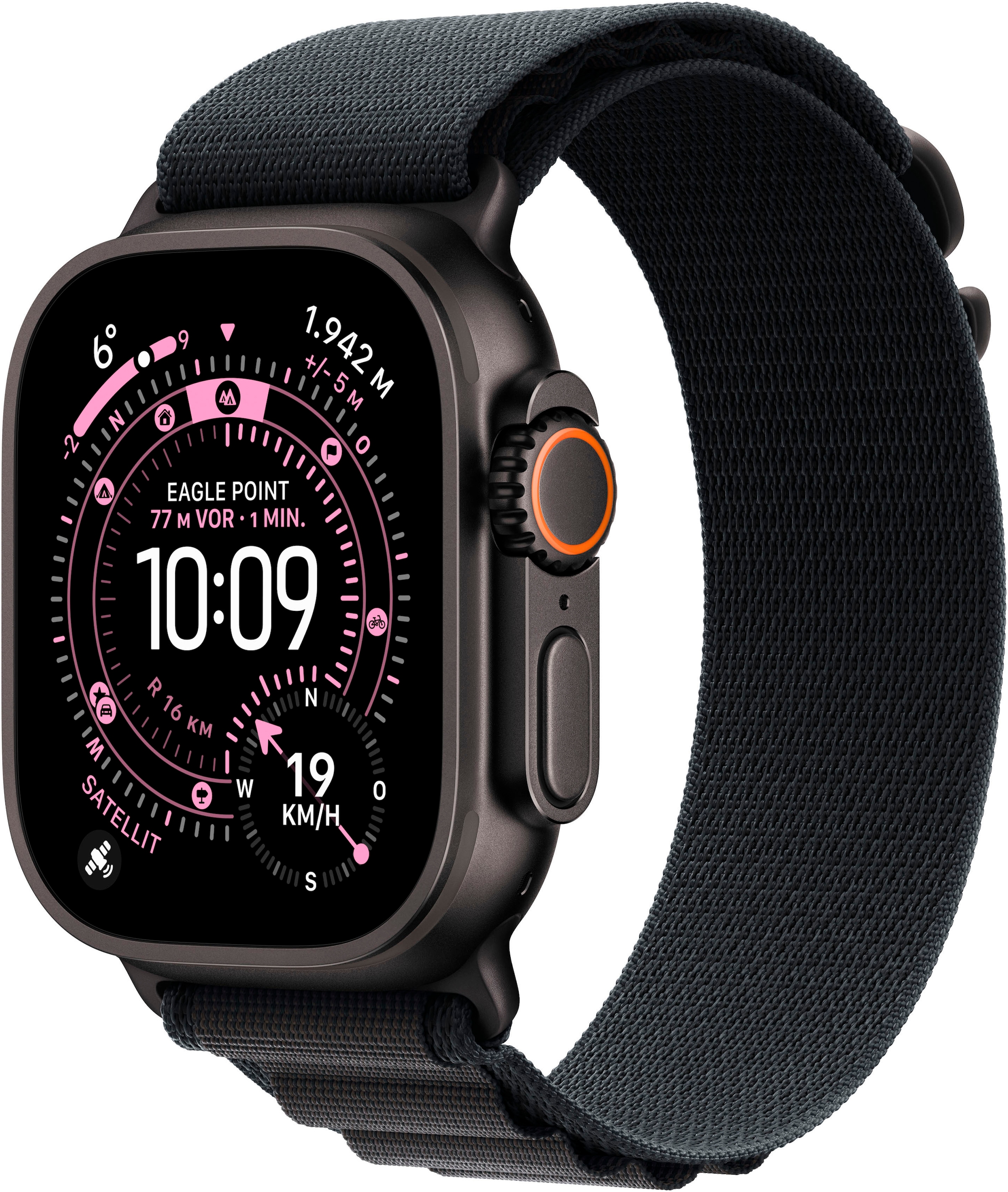 APPLE Smartwatch "Watch Ultra 3 GPS + Cellular 49mm", 49, Cellular, L, Alpine Loopschwarz, Smartwatches