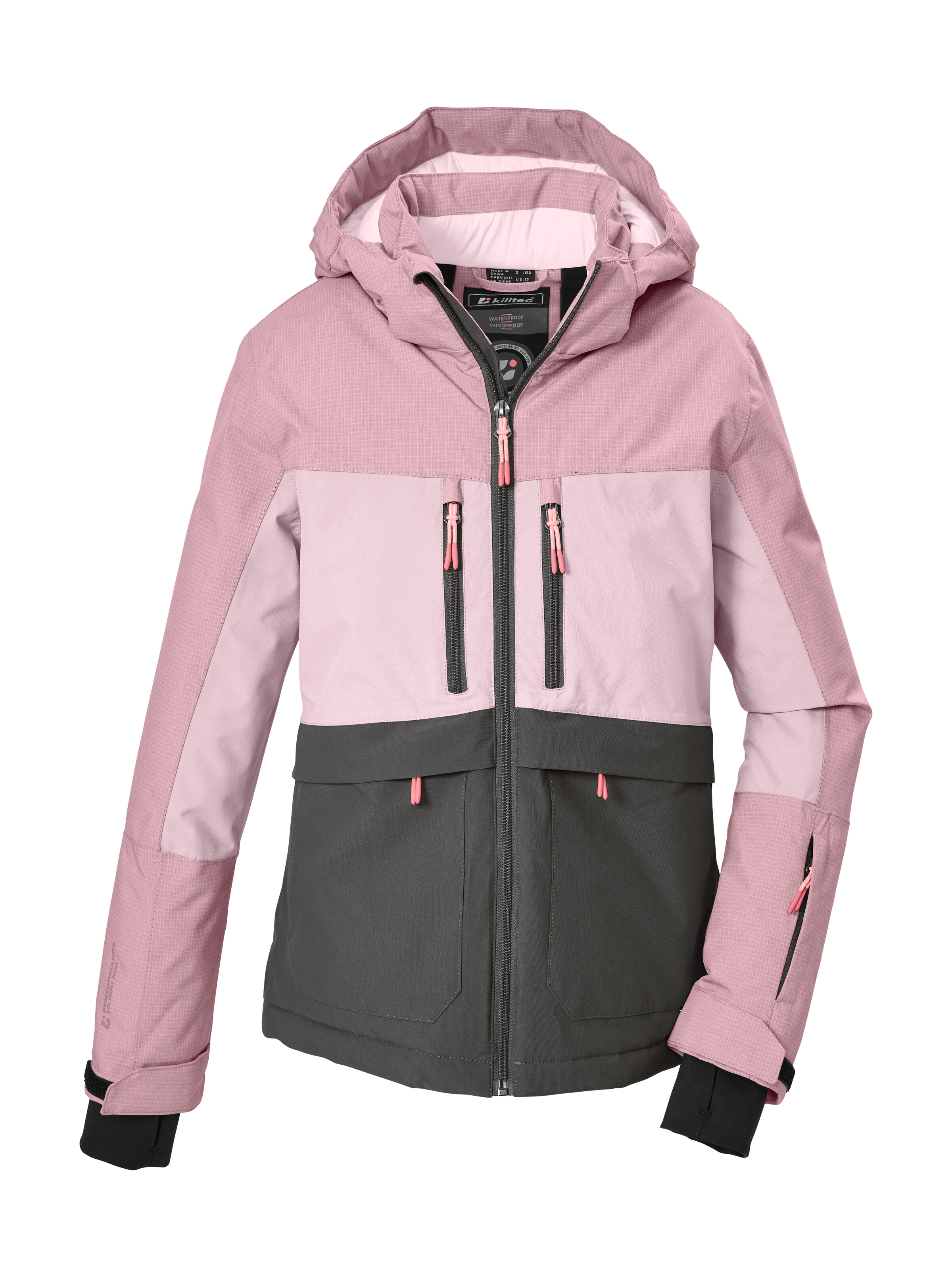 Killtec Funktionsjacke "KOW 160 GRLS JCKT" Wind- und wasserdicht, reflektierend, abnehmbare Kapuze