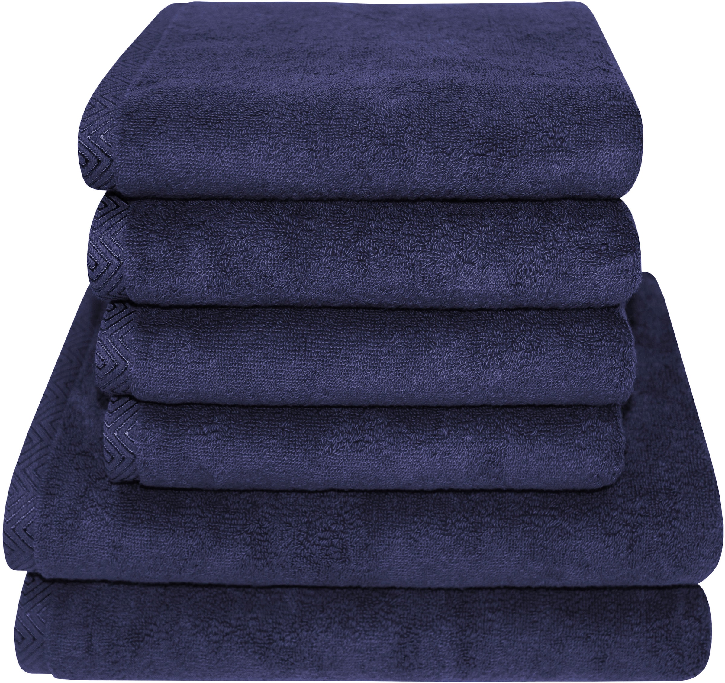 Dyckhoff Handtuch Set "City Lights" Set Walkfrottier 4 Handtücher (50x100cm), 2 Duschtücher (70x140cm)