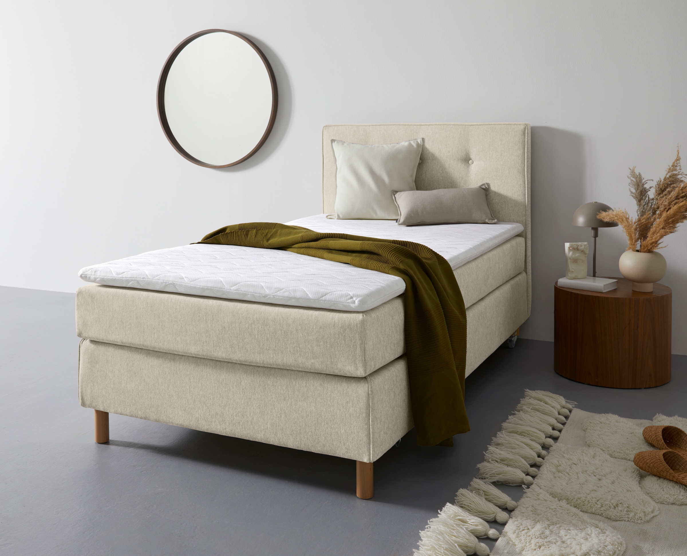 Home affaire Boxspringbett "Heimatblick 100x200cm beliebig erweiterbar zu D günstig online kaufen