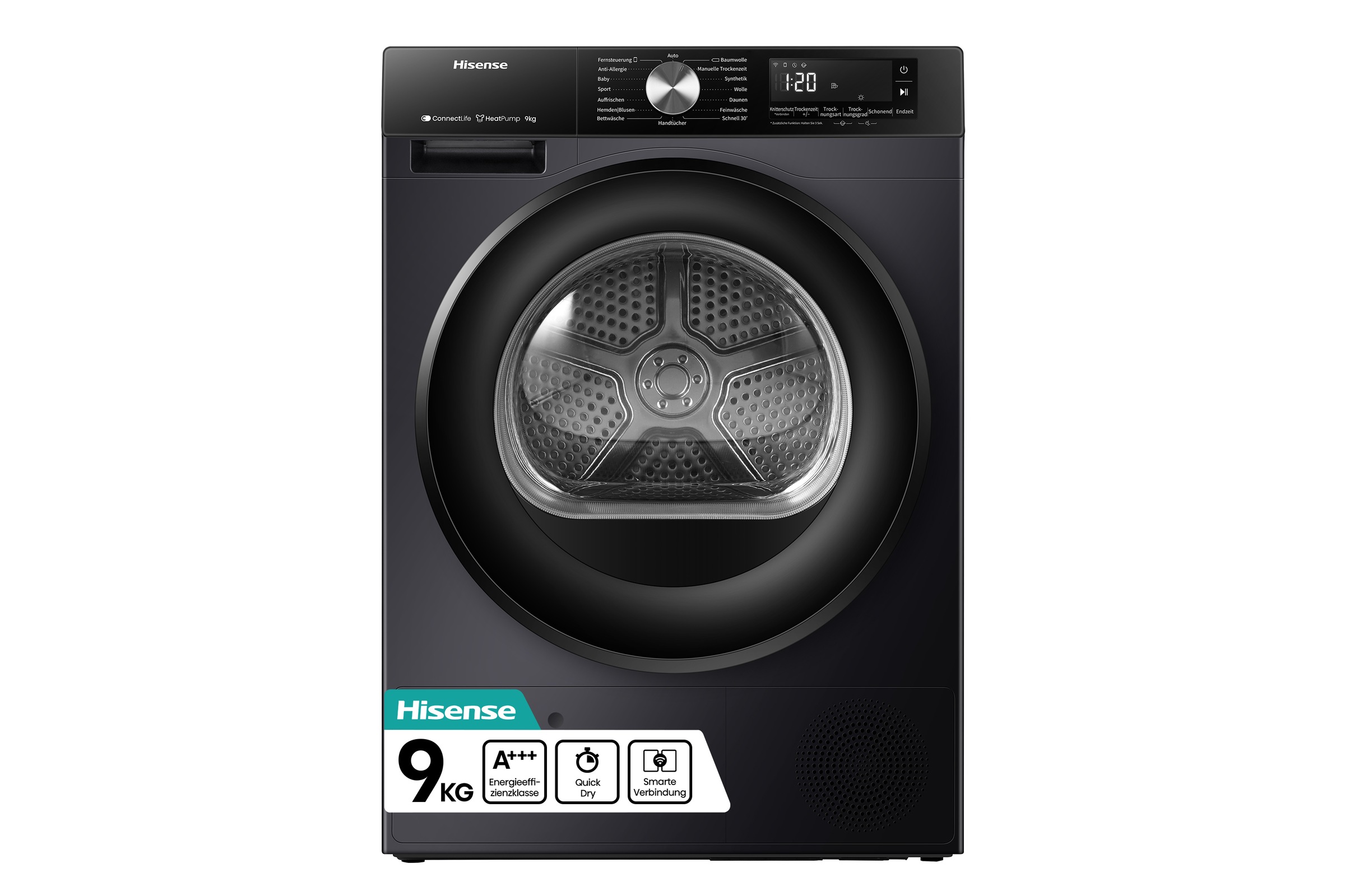 Hisense Wärmepumpentrockner "DH3S902B" 9kg Fassungsvermögen günstig online kaufen